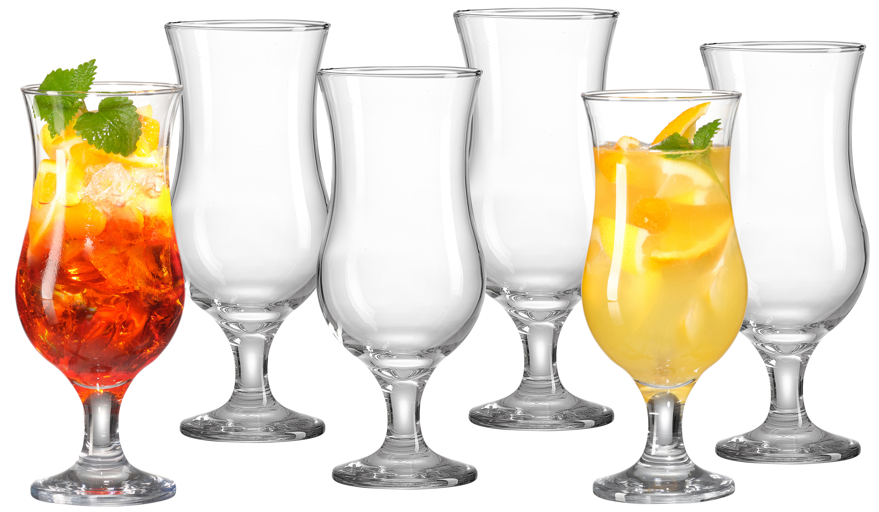 Cocktailgläser Joy 390 ml - Set 6tlg. - Glas, spülmaschinenfest, bauchig, klar