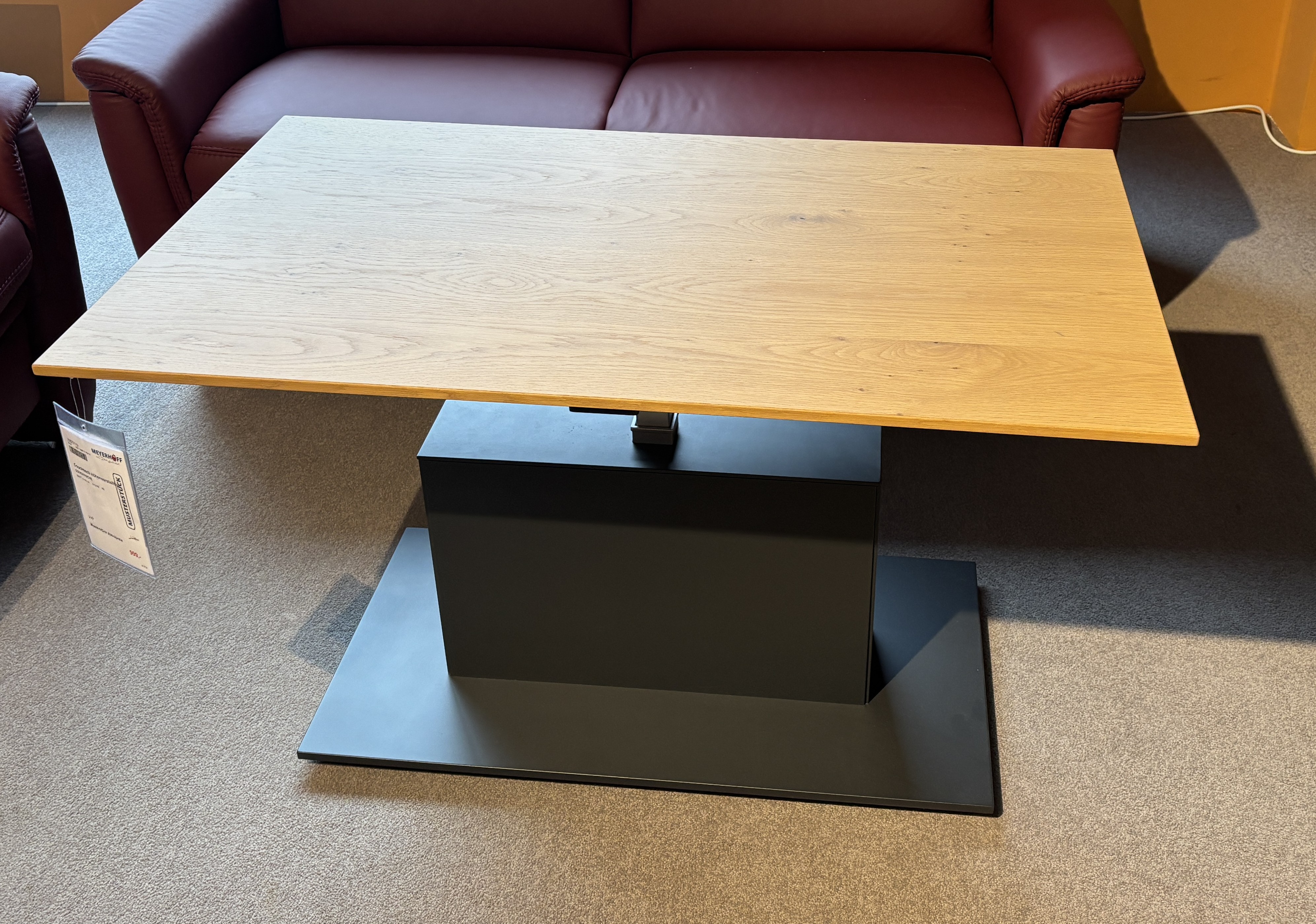 Couchtisch, höhenverstellbar, Eiche - COUCHTISCHE