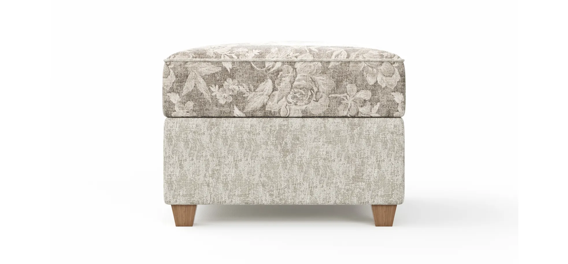 Hocker Brunswick Romantic - mit Stauraum, Stoff, Mehrfarbig