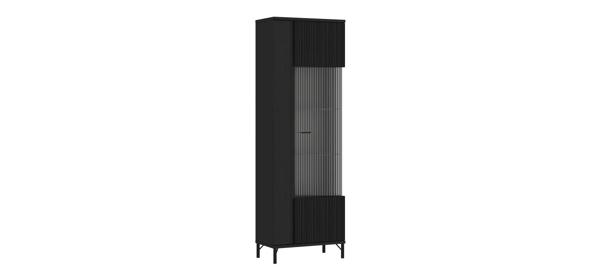 Vitrine, schwarz graphit - Waiola