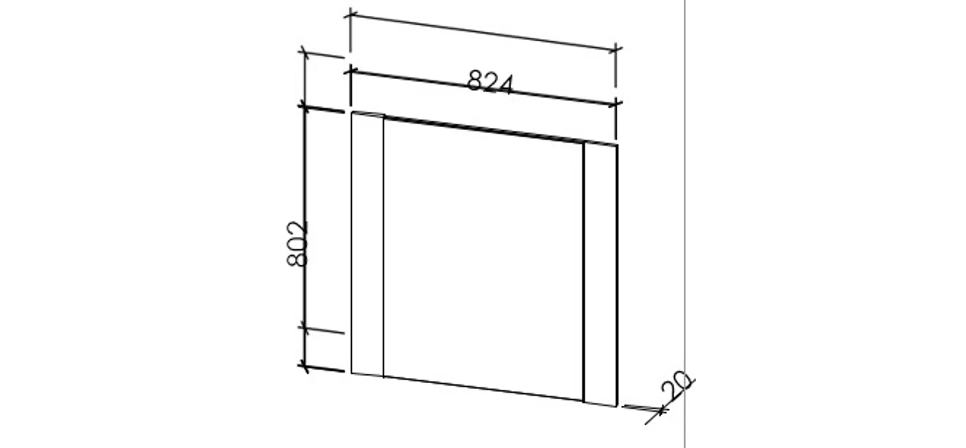 Spiegel, Eiche bianco massiv  - Elenora