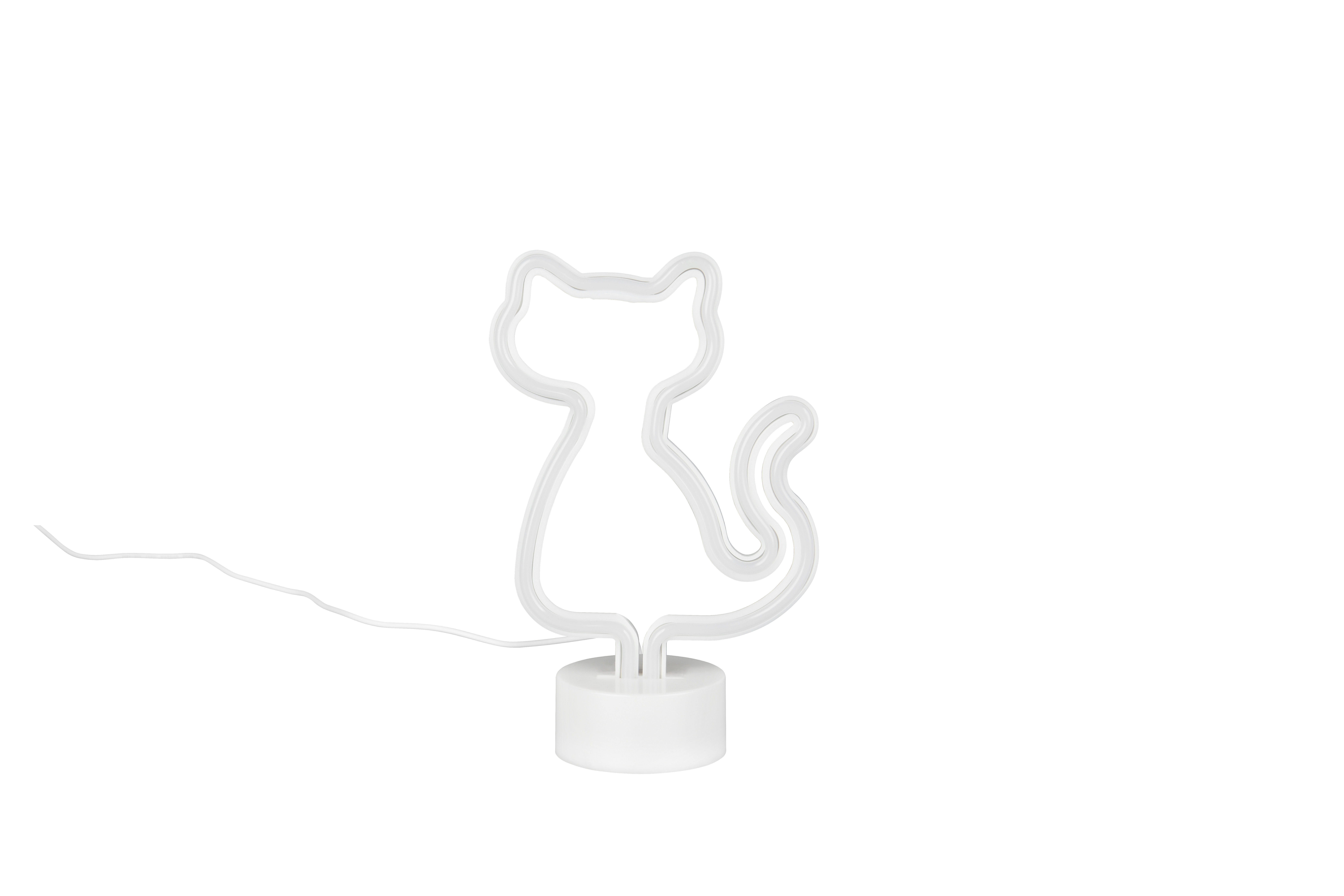 Tischleuchte CAT - LED, Kunstst., weiß, ca. B.16x H.25x T.8,5cm