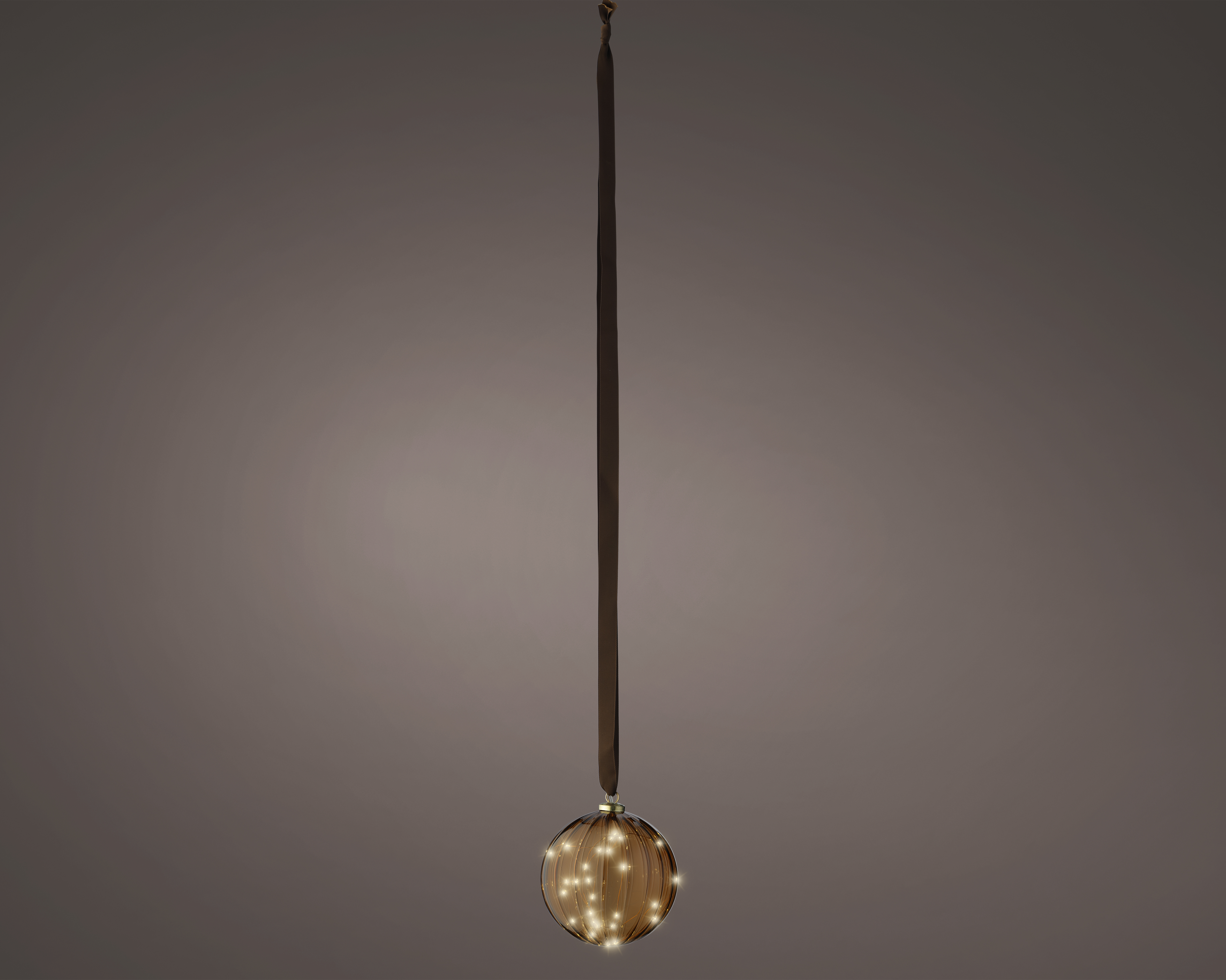 Micro LED Kugel - braun, Ø14.00cm-30L