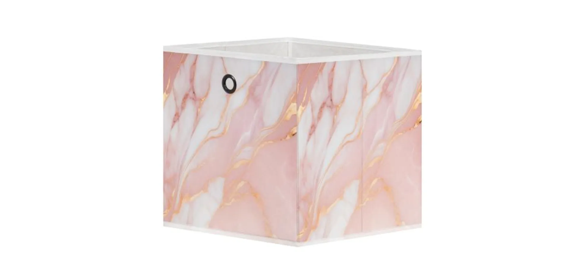 Faltbox - Stoff, Marmor Rosa/Gold