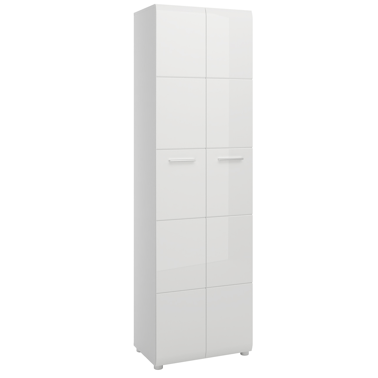Garderobenschrank, MDF weiß hochglanz - Werena