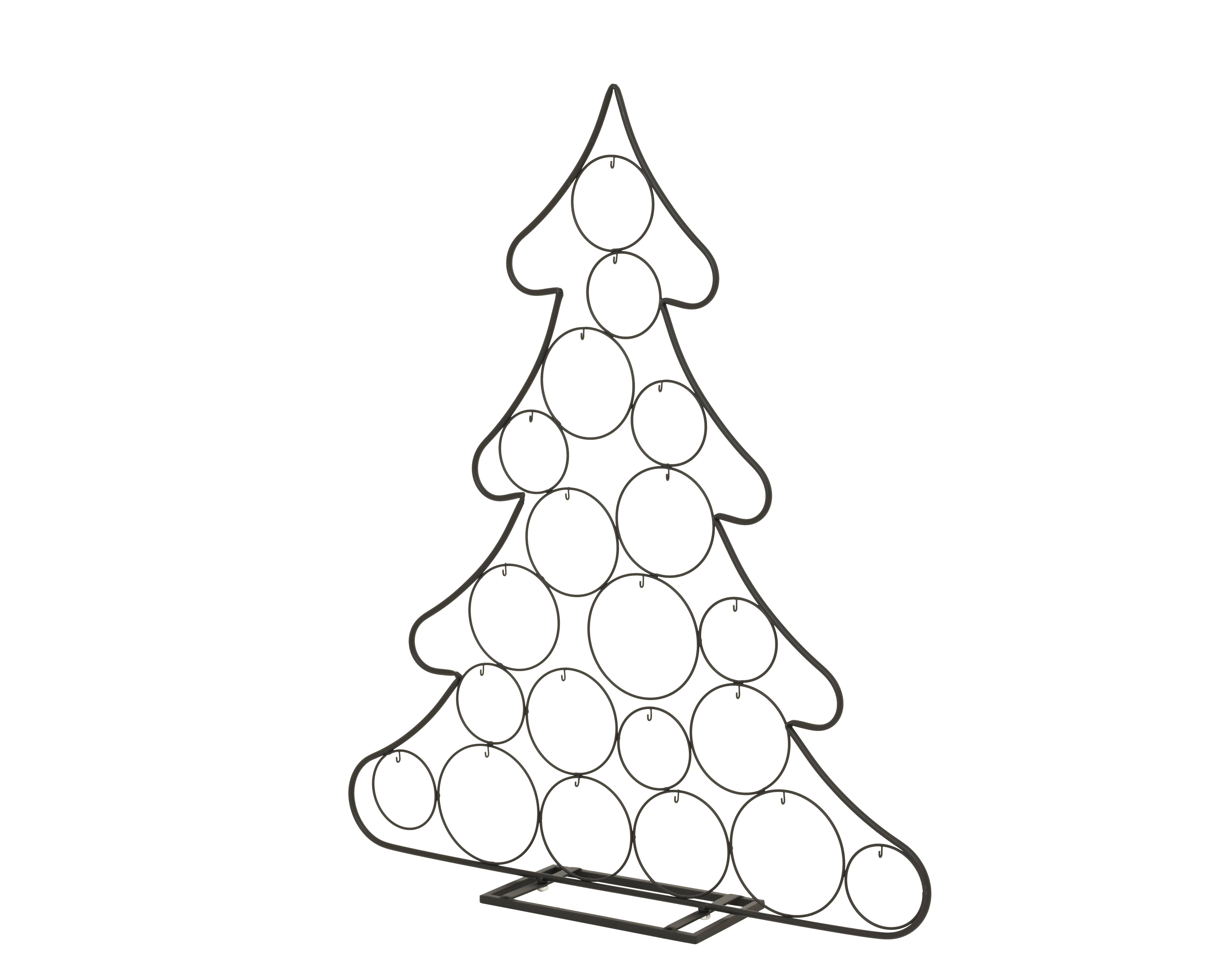 Aufsteller Tannenbaum Metall - schwarz, L81.00-W16.00-H96.00cm