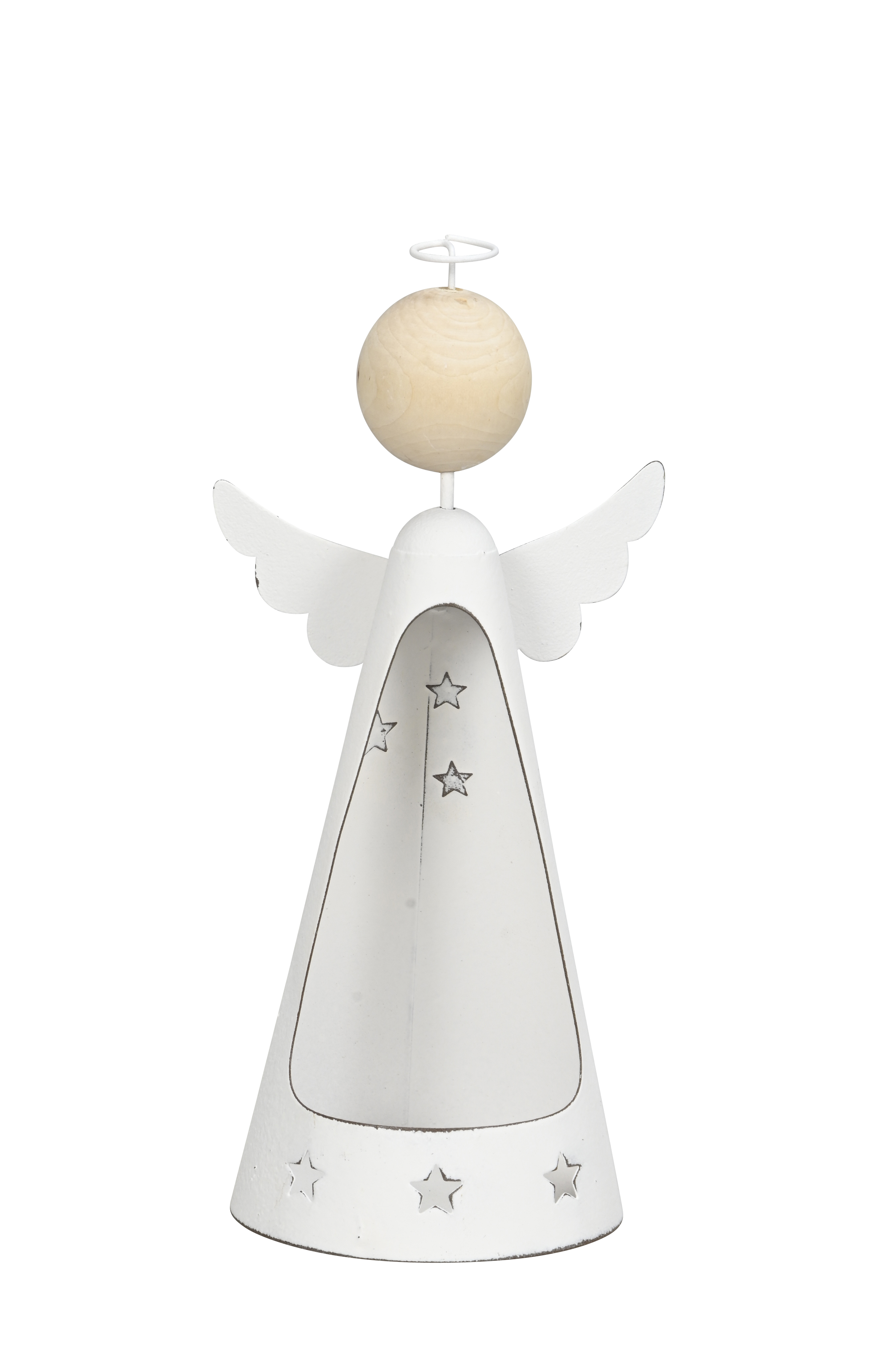 Engel - weiß gewischt, 19cm