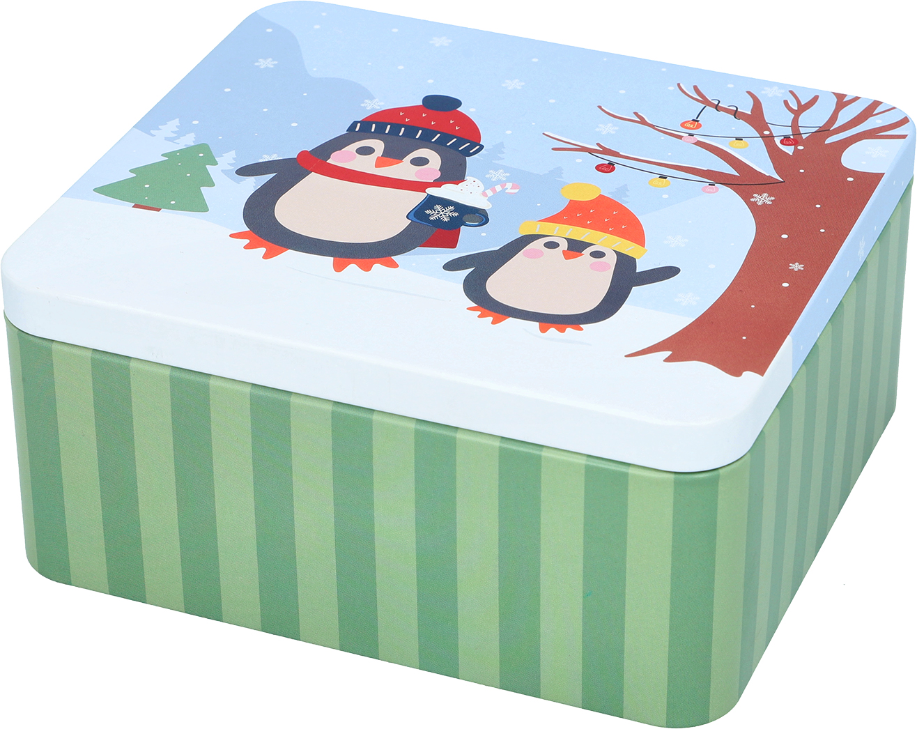 Gebäckdosen-Set 2-Tlg. Winter Market - eckig, Größe L+XL