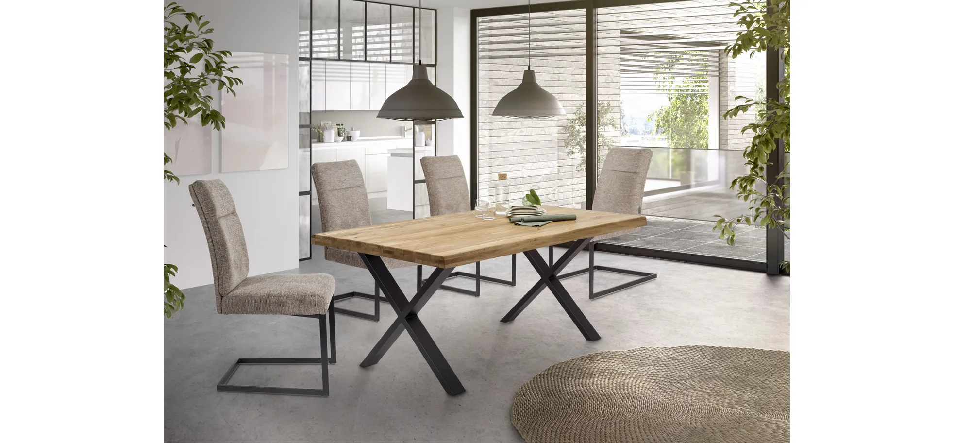 Schwingstuhl, light coffee - Maggie