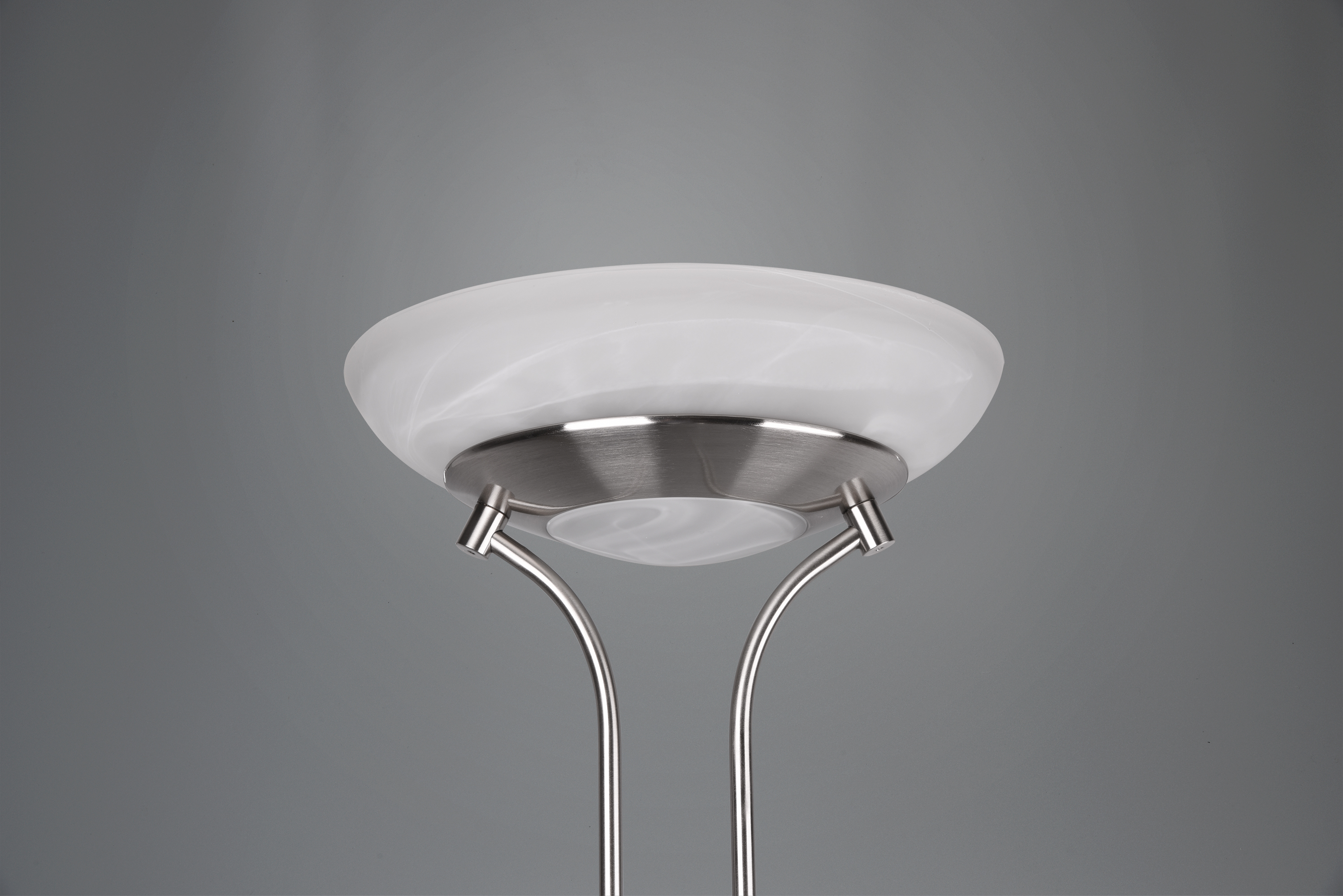 Stehleuchte Orson - 2flg., Metall/Nickel matt, ca.32,5 x 180 cm