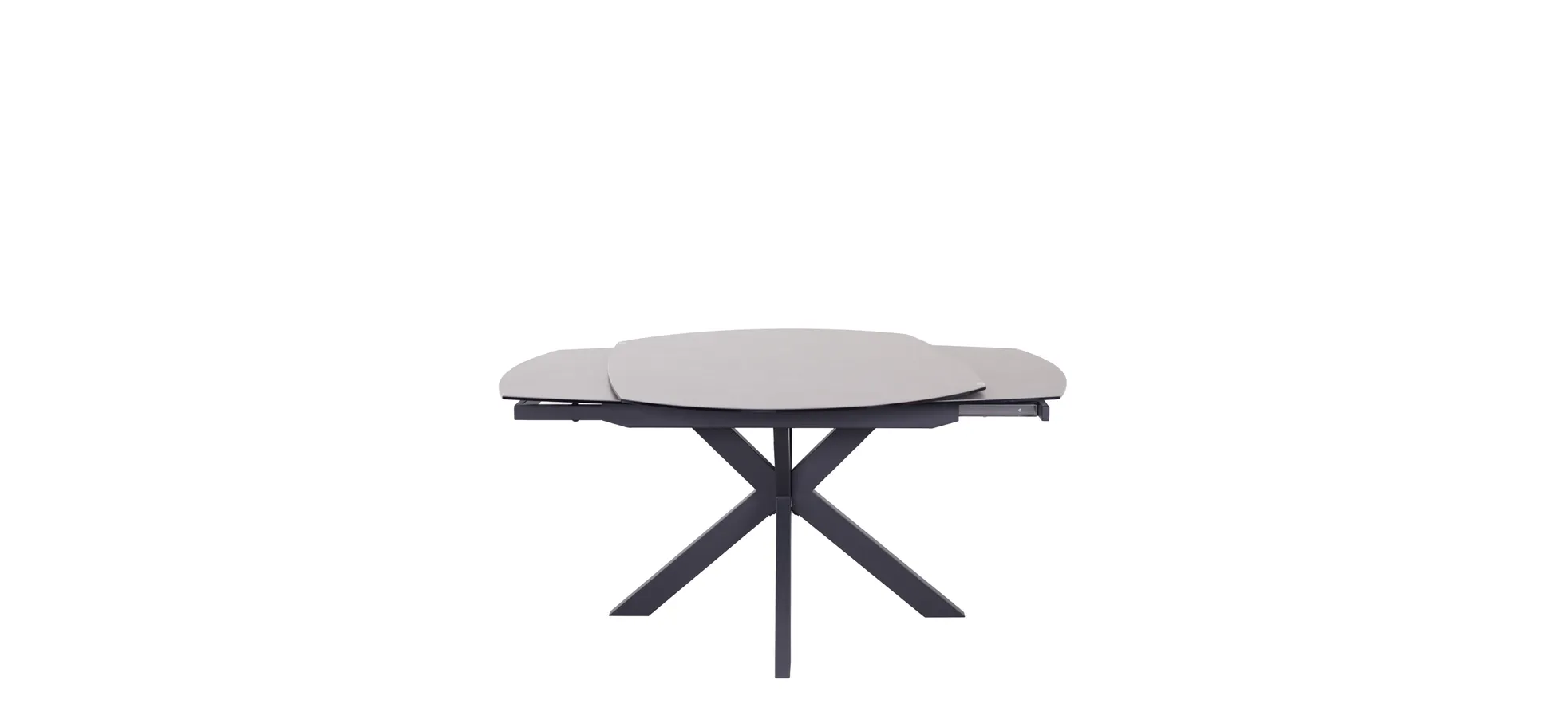 Esstisch, ausziehbar, Glaskeramik grau - Meggie