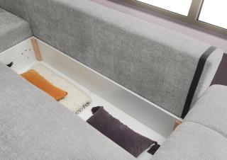 Ecksofa, silver - Eyvette