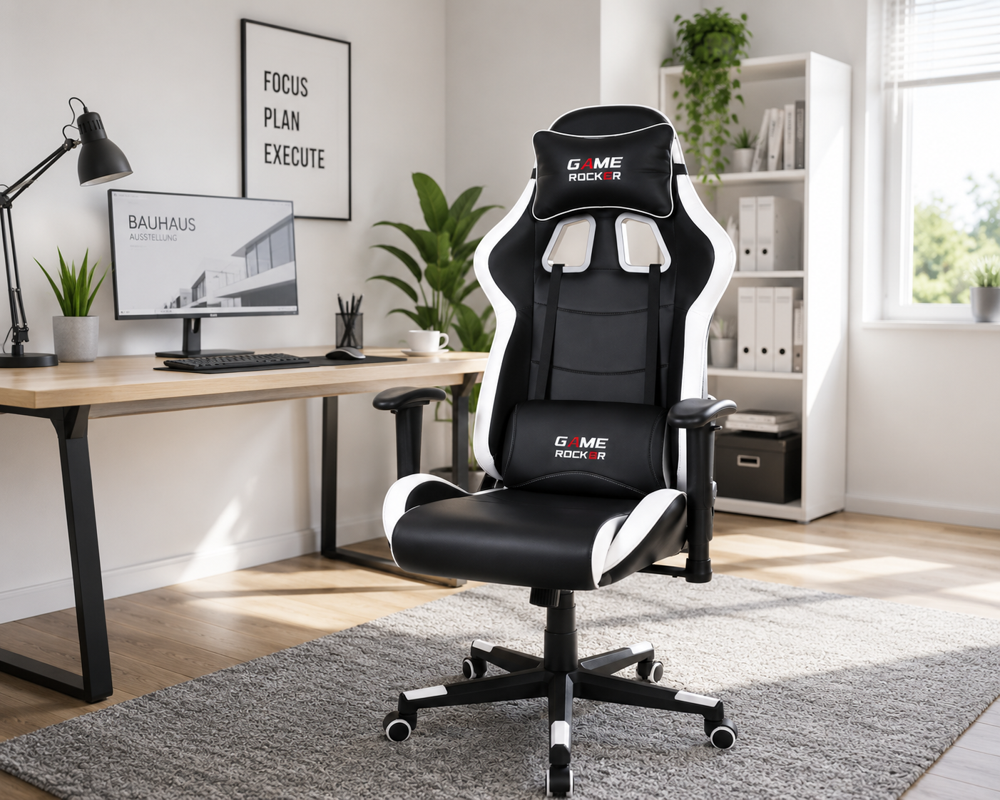 Chefsessel, Kunstleder, Netzstoff, anthrazit - Mykon 613