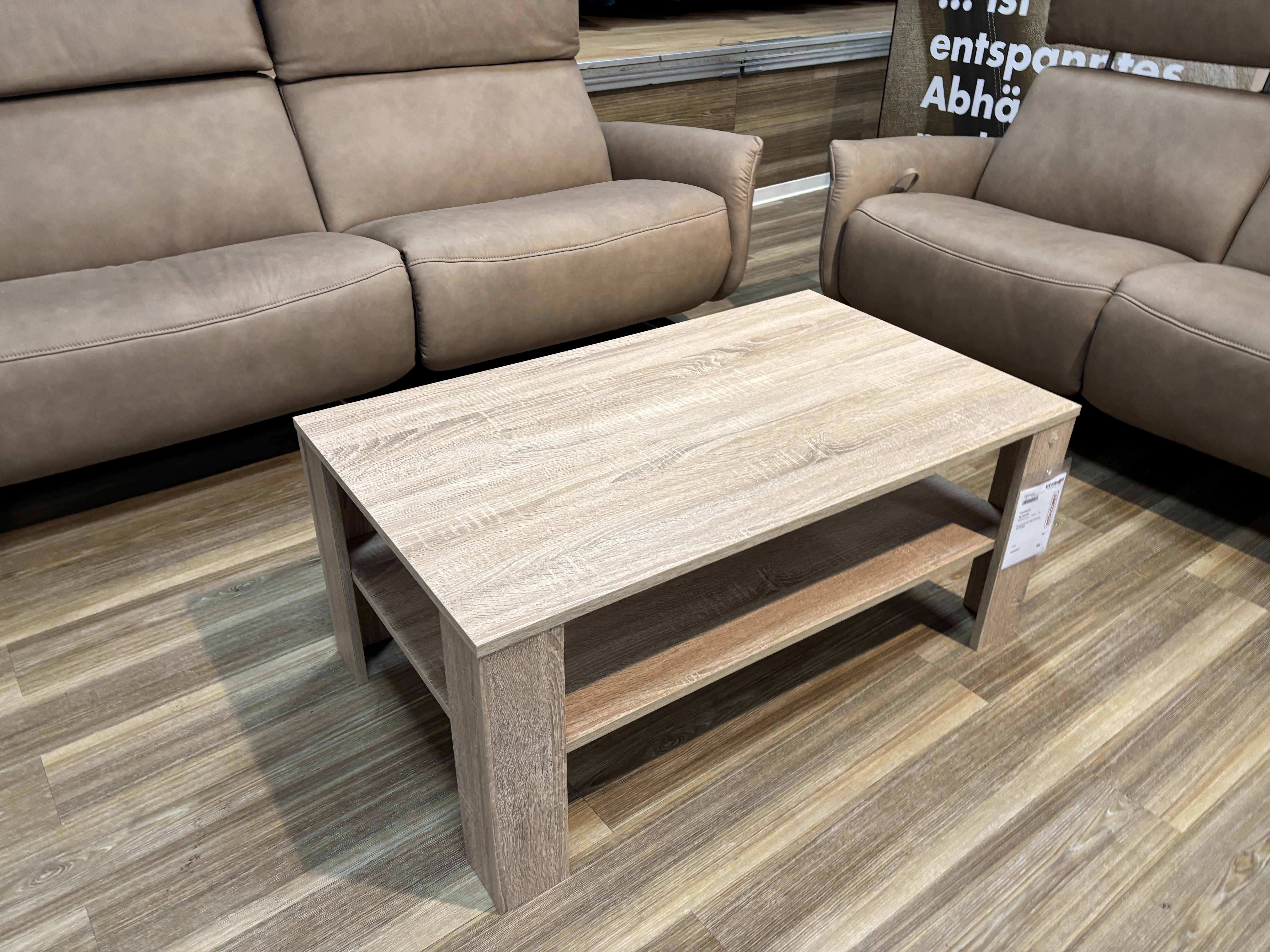 Couchtisch, Eiche Nachbildung, mit Ablage - MyTogo500