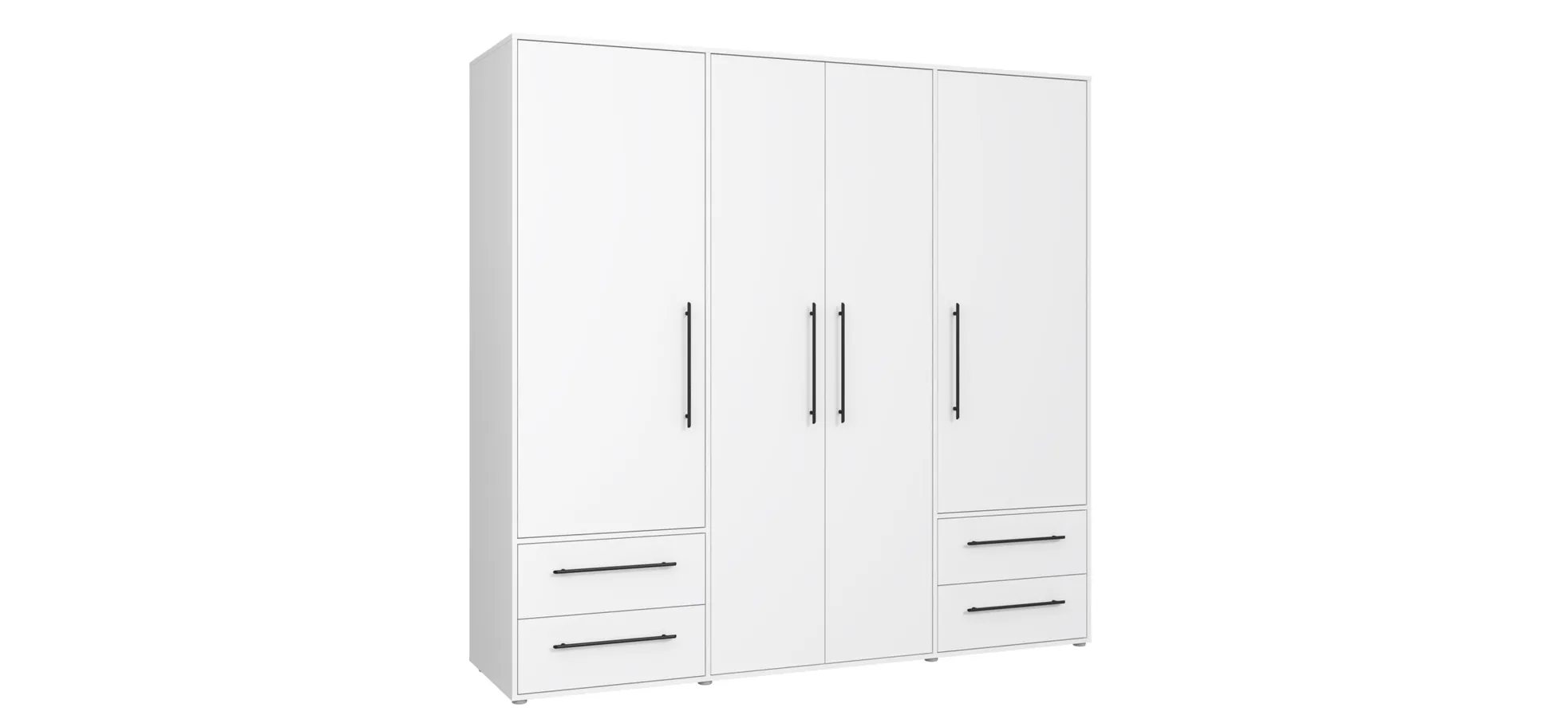 Drehtürenschrank, weiß - Fathie