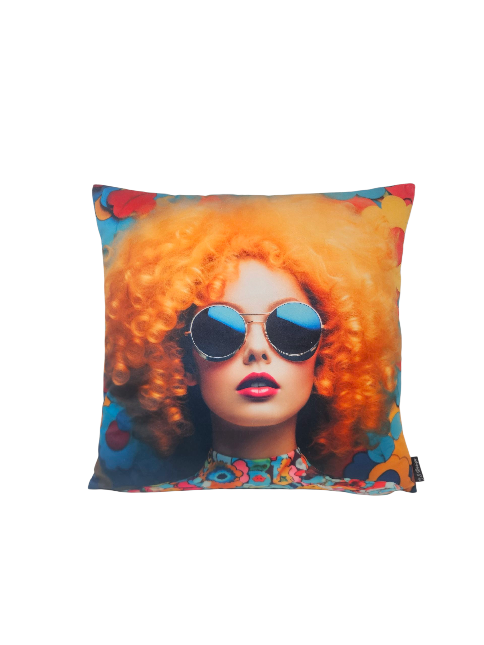 Kissenhülle Velour 45x45cm - Hippie