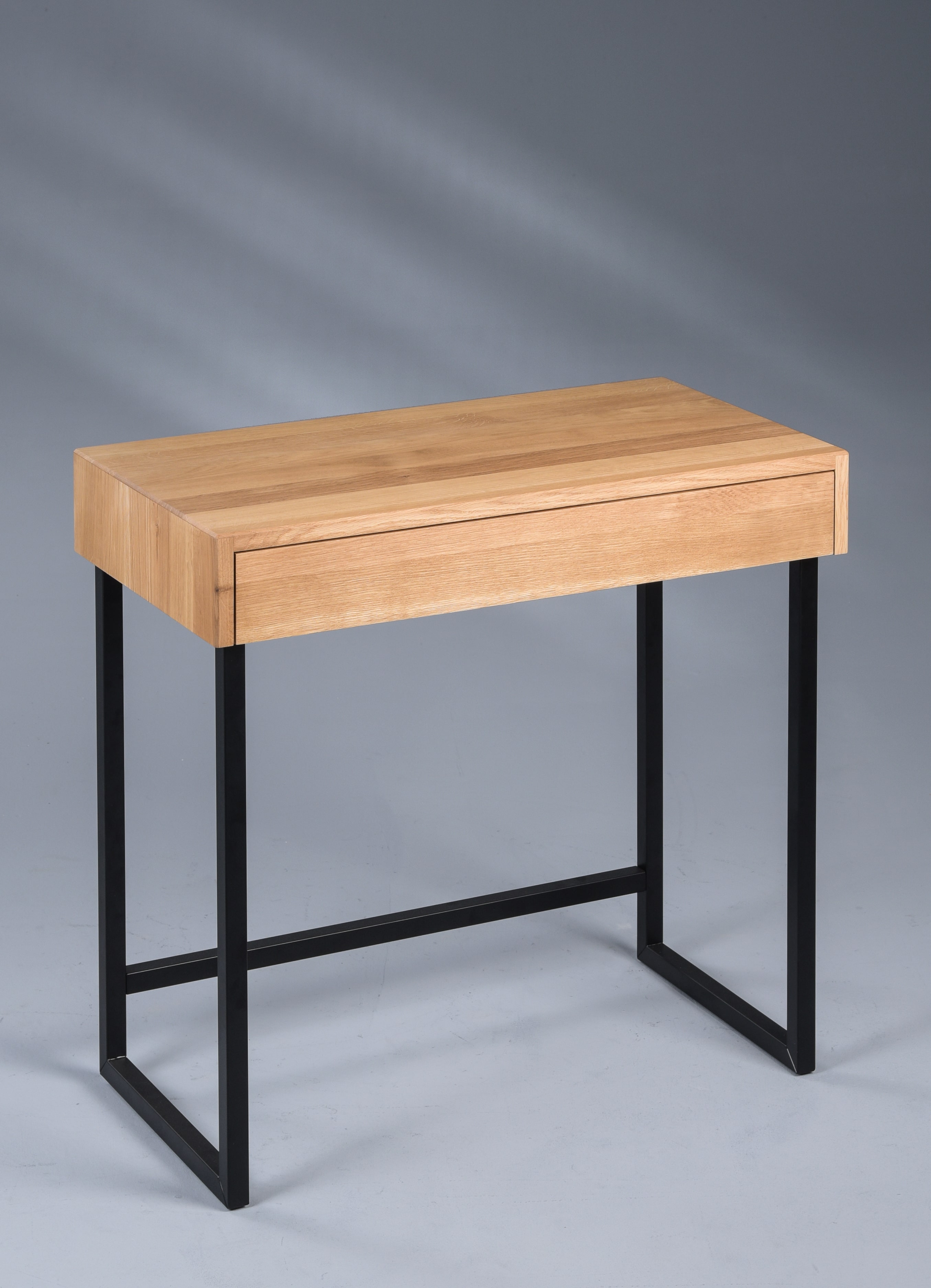 Konsole, Wildeiche massiv, BHT 80x75x42 cm - Makena