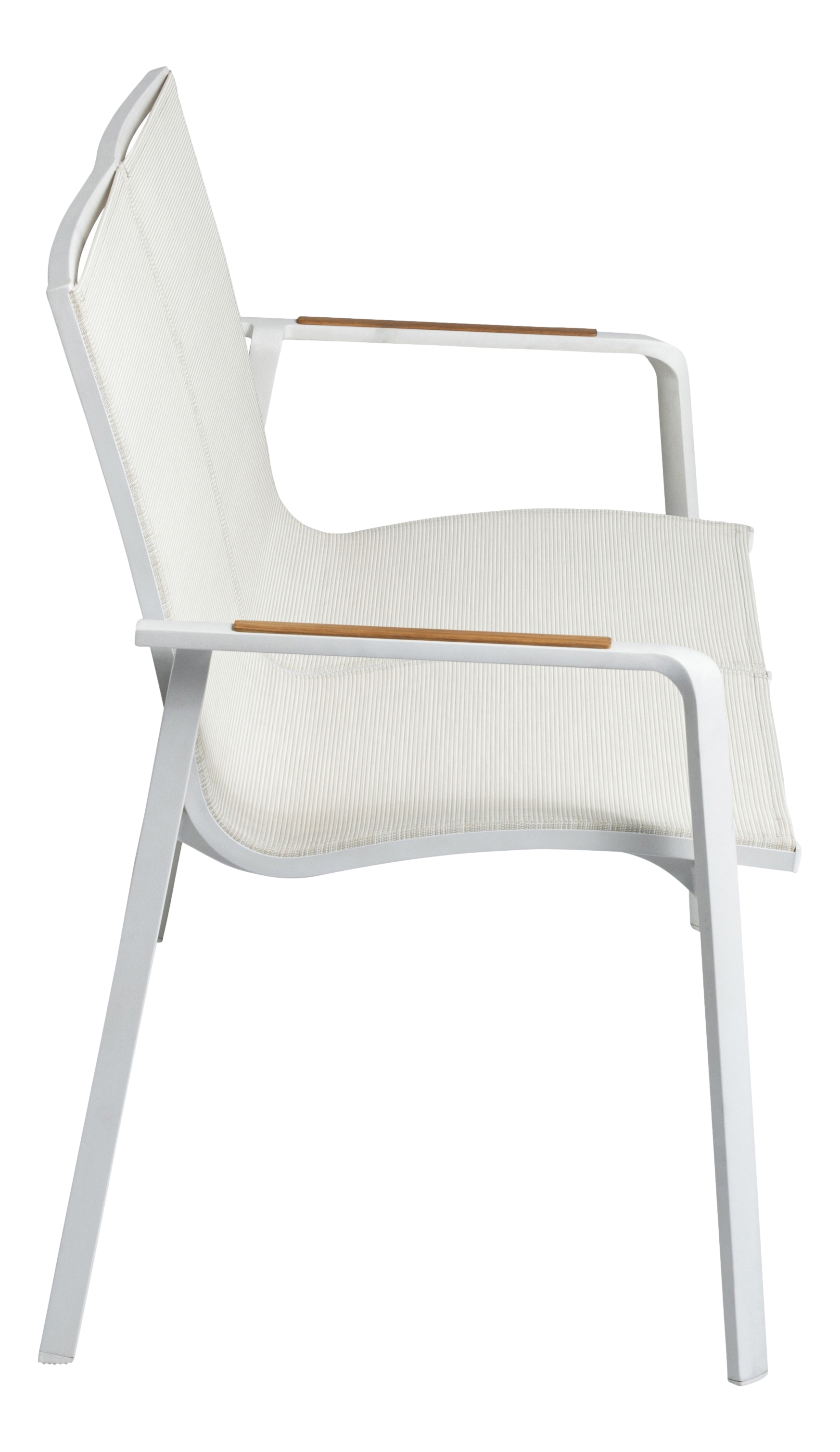 2er-Bank, weiß matt, beige, Outdoor - Diamond