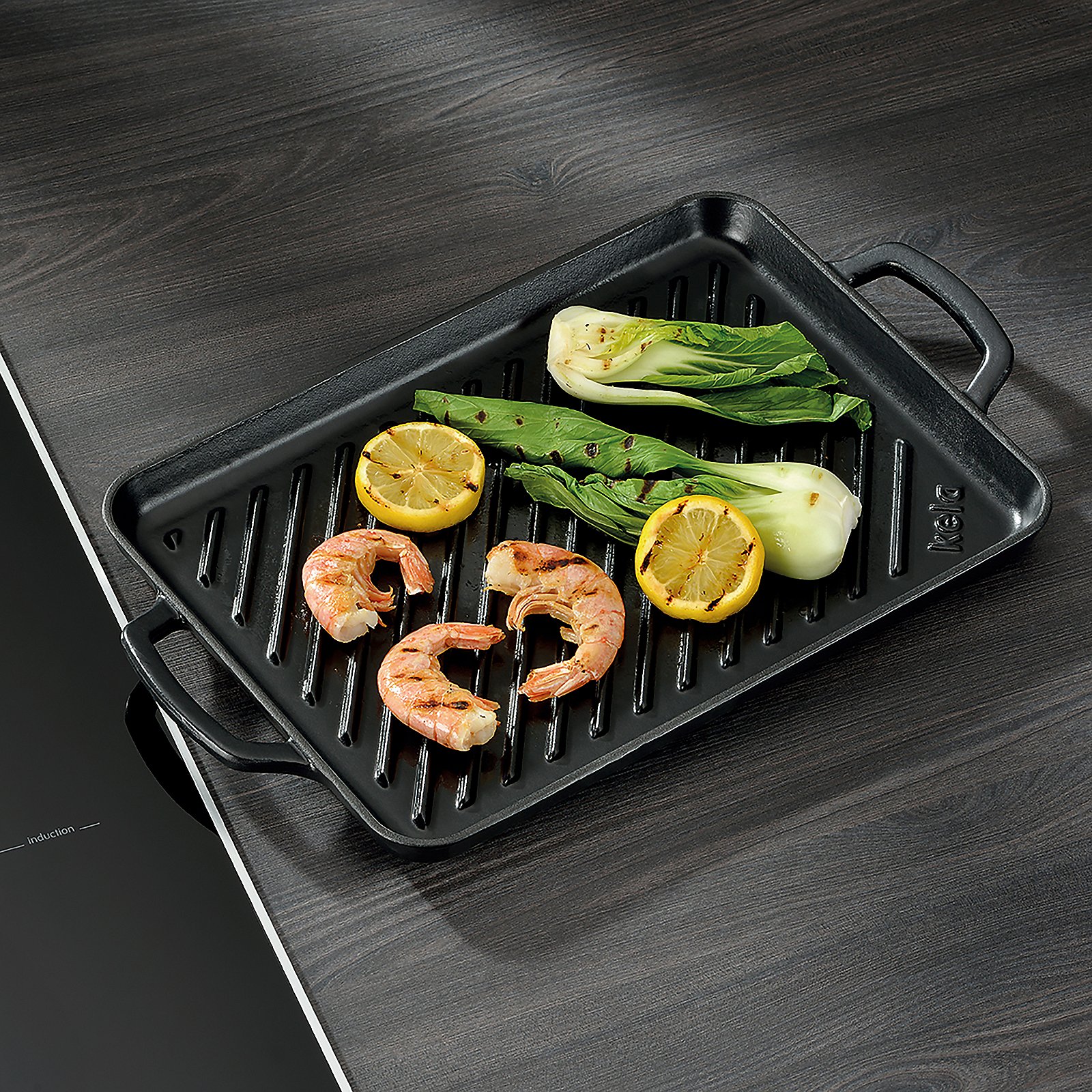 Grillplatte Calido 25x2x35 cm - Gusseisen schwarz