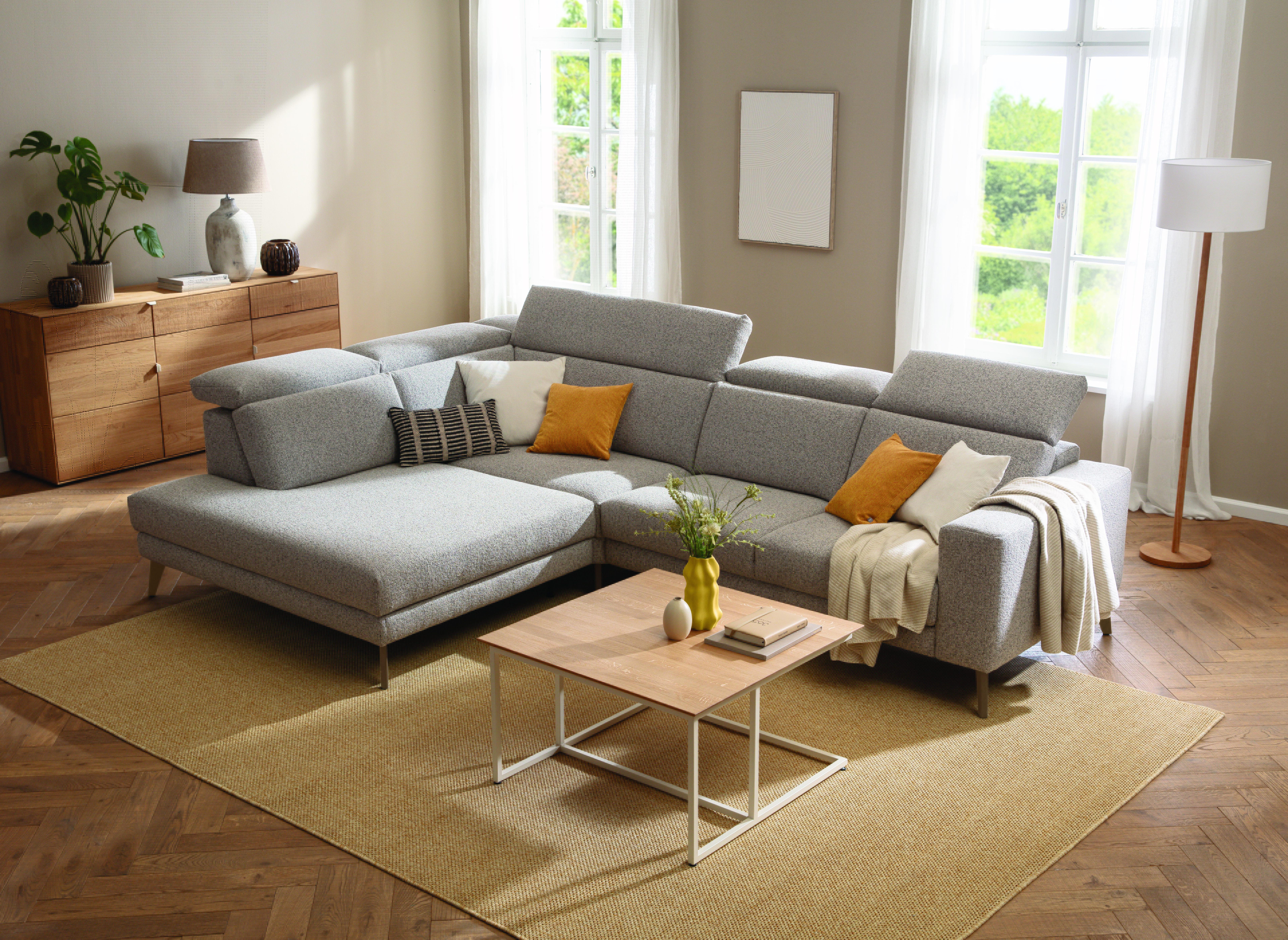 Ecksofa, Stoff kaschmir - Natura Home Braska