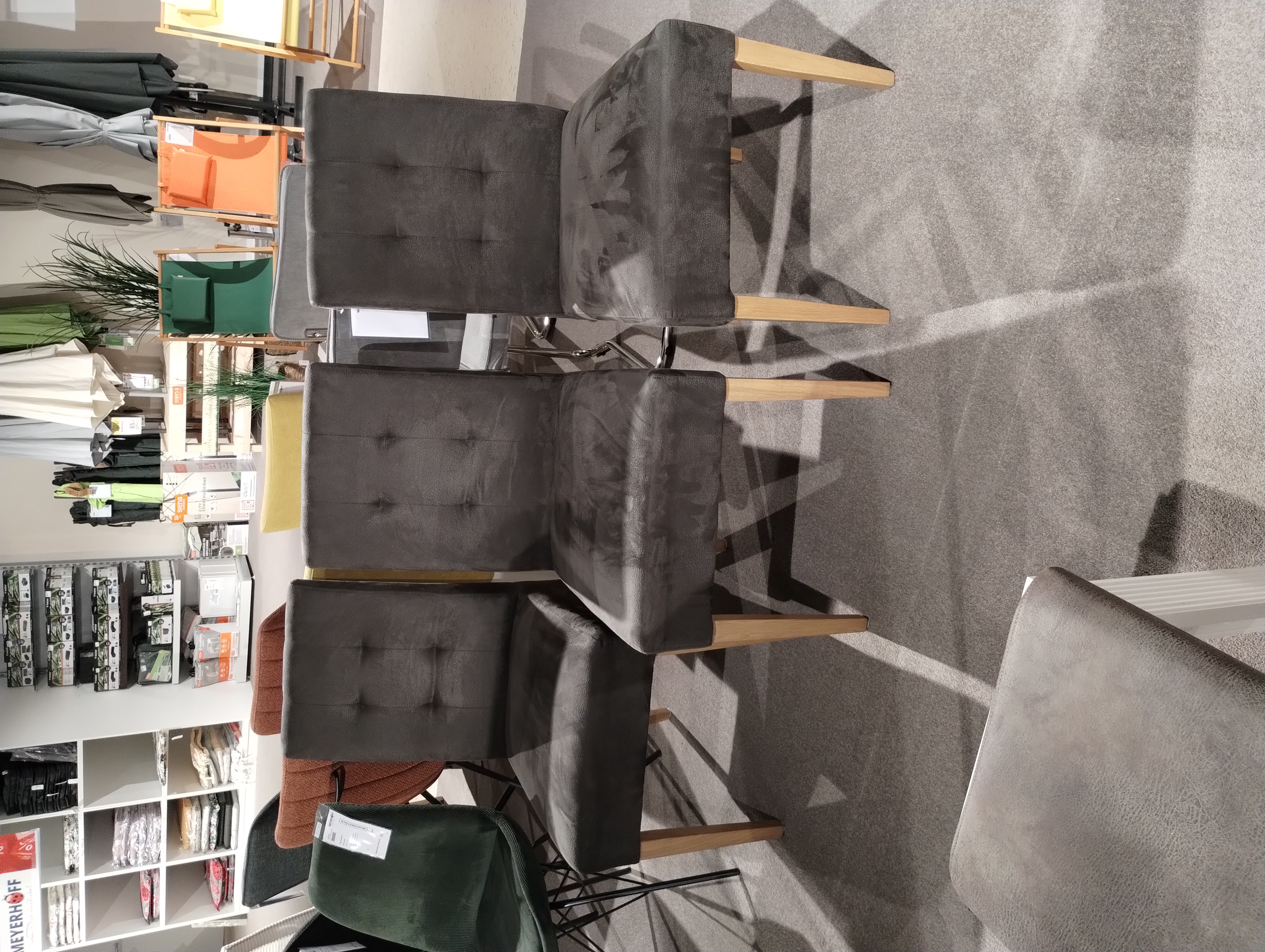 Polsterstuhl, Braun, 3er Set  - LS 479720