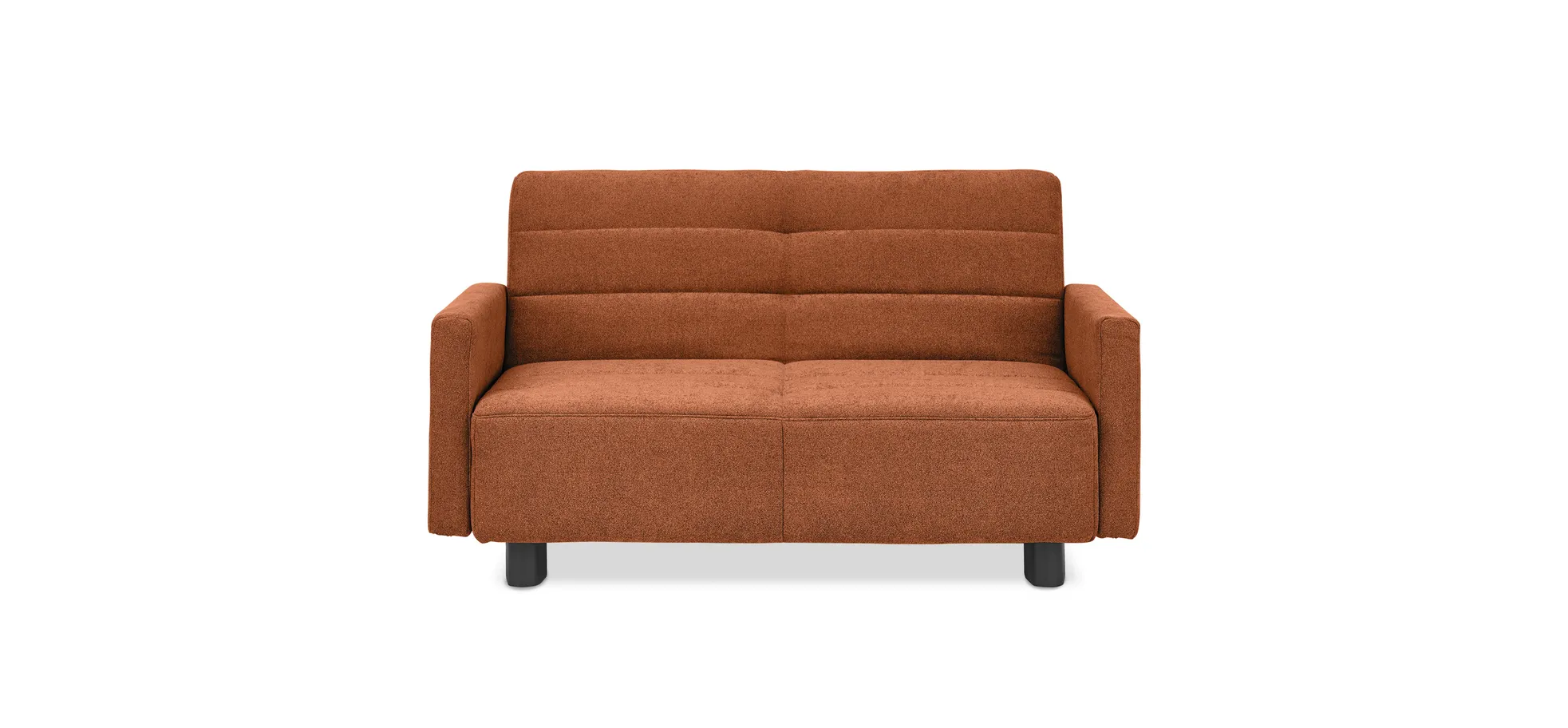  Faltsofa Easy - 2-Sitzer, ca. 140 cm inkl. Schlaffunktion/Topper/Armteil verstellbar, Stoff, Rot