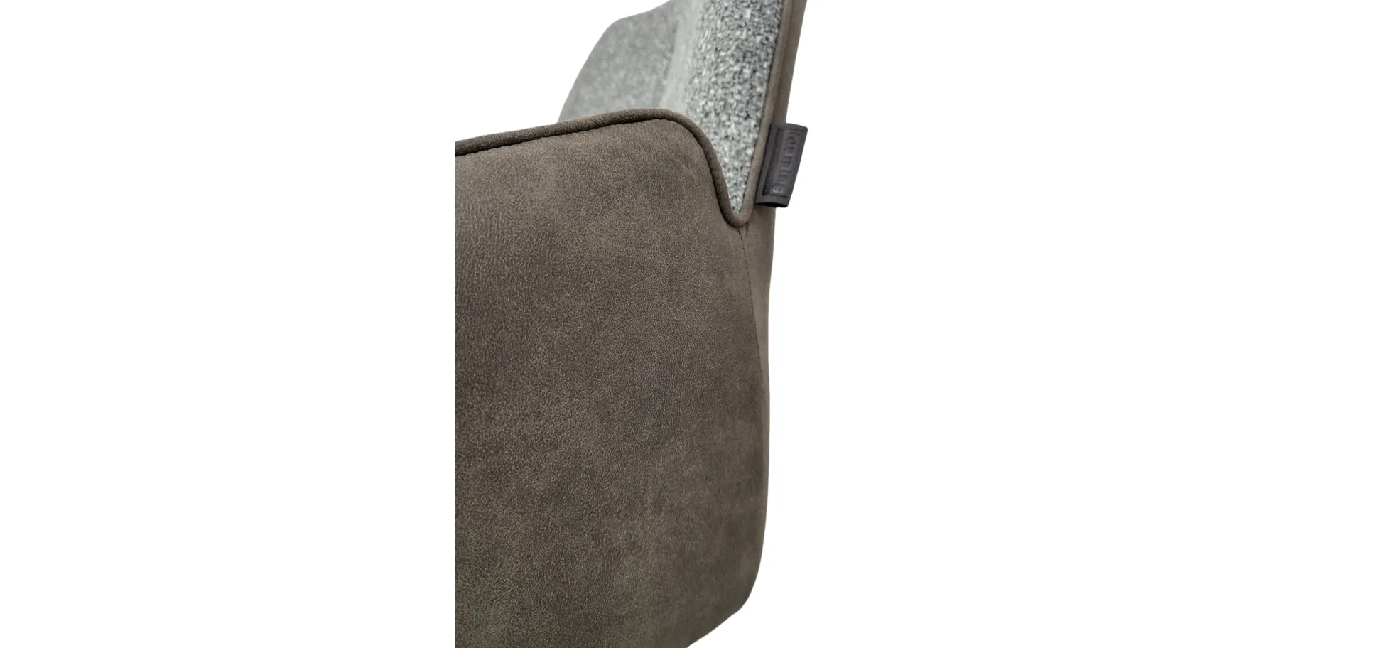 Armlehnstuhl, grau, braun - Maureen