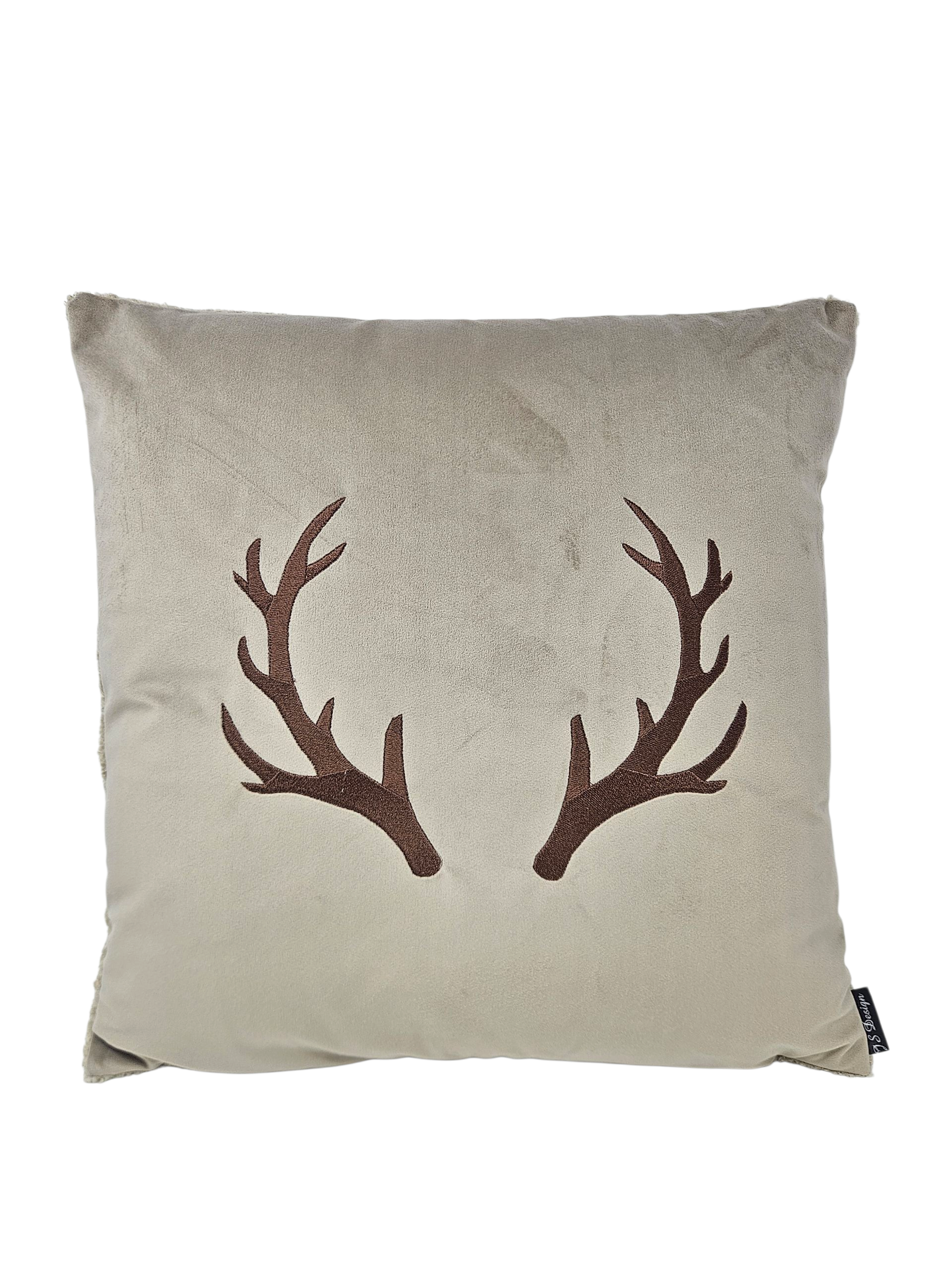 Kissenhülle Scala 45x45cm - Geweih, taupe