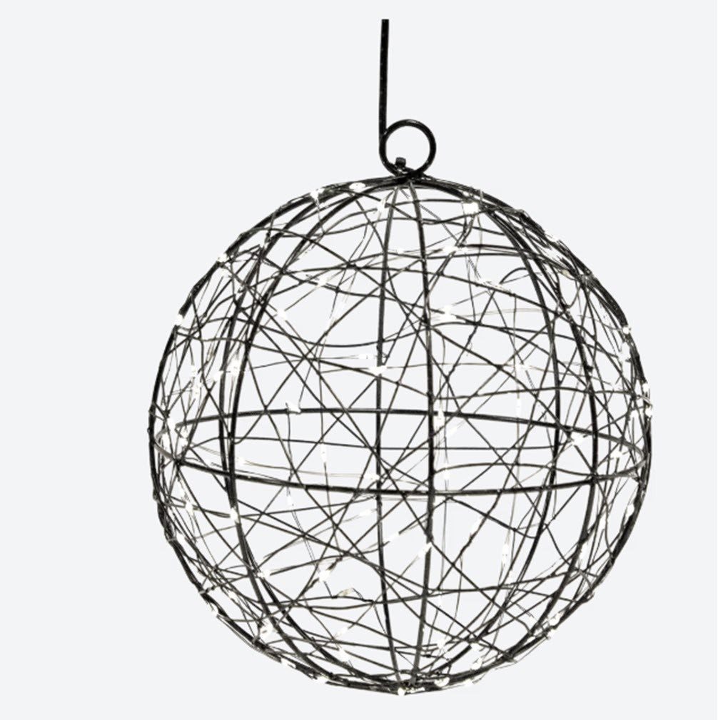 LED-Deko Leuchtkugel Ø 18 cm, 140 LED mit Timer - mit Twinkle-Effekt