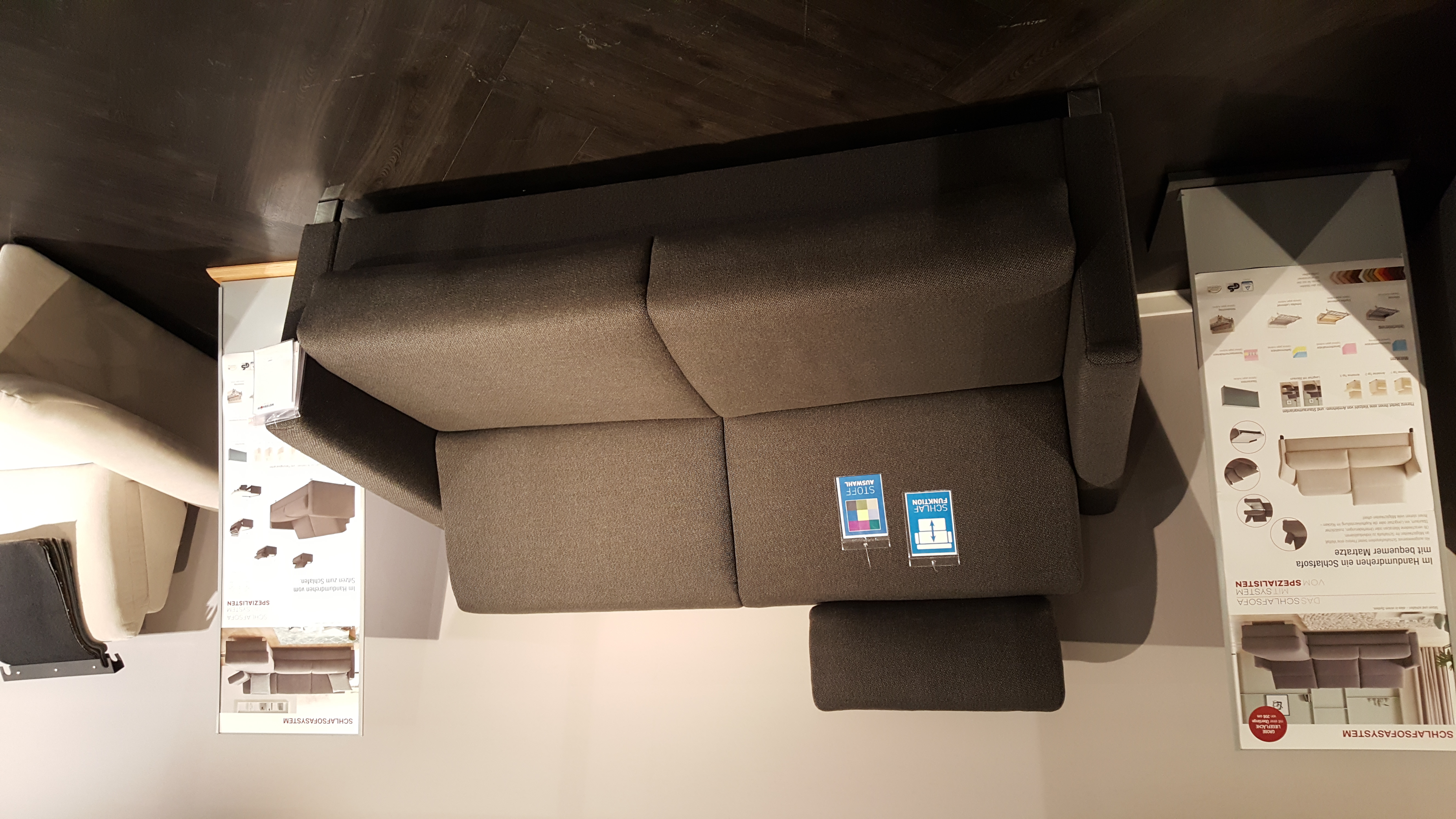 Schlafsofa, Stoff schwarz-anthrazit  - LS 841016