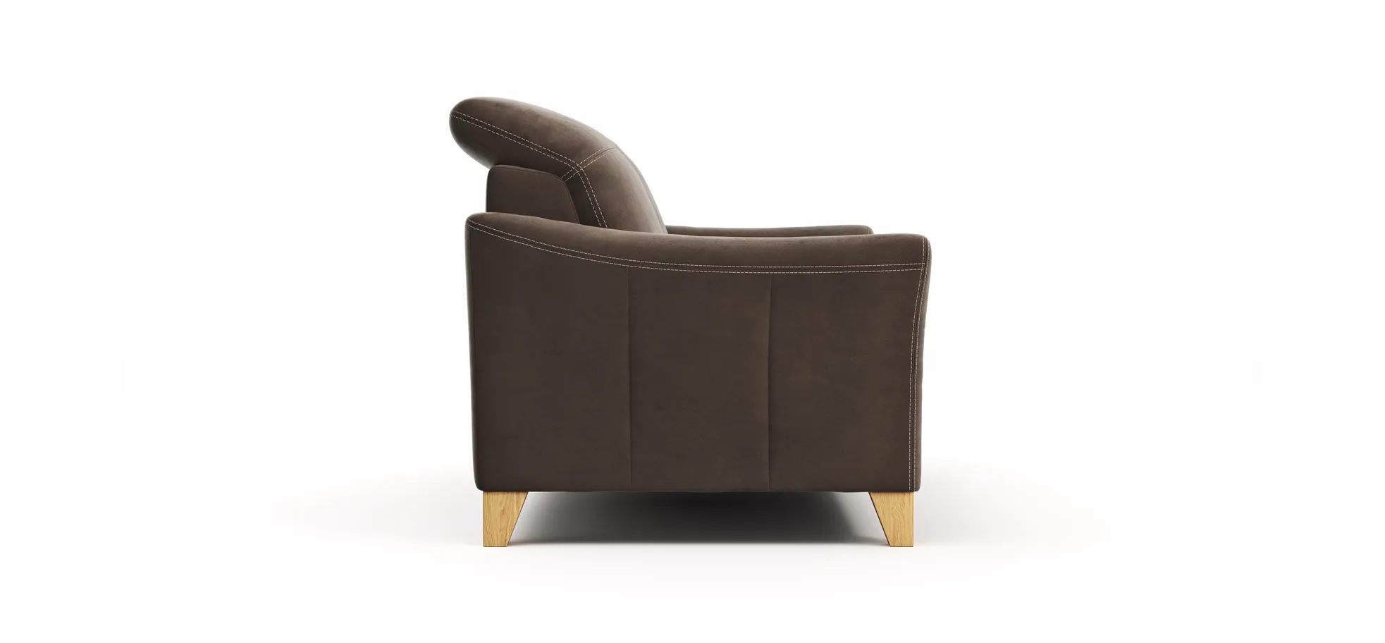 Sofa Canterbury - 2,5-Sitzer, Stoff, Dunkelbraun