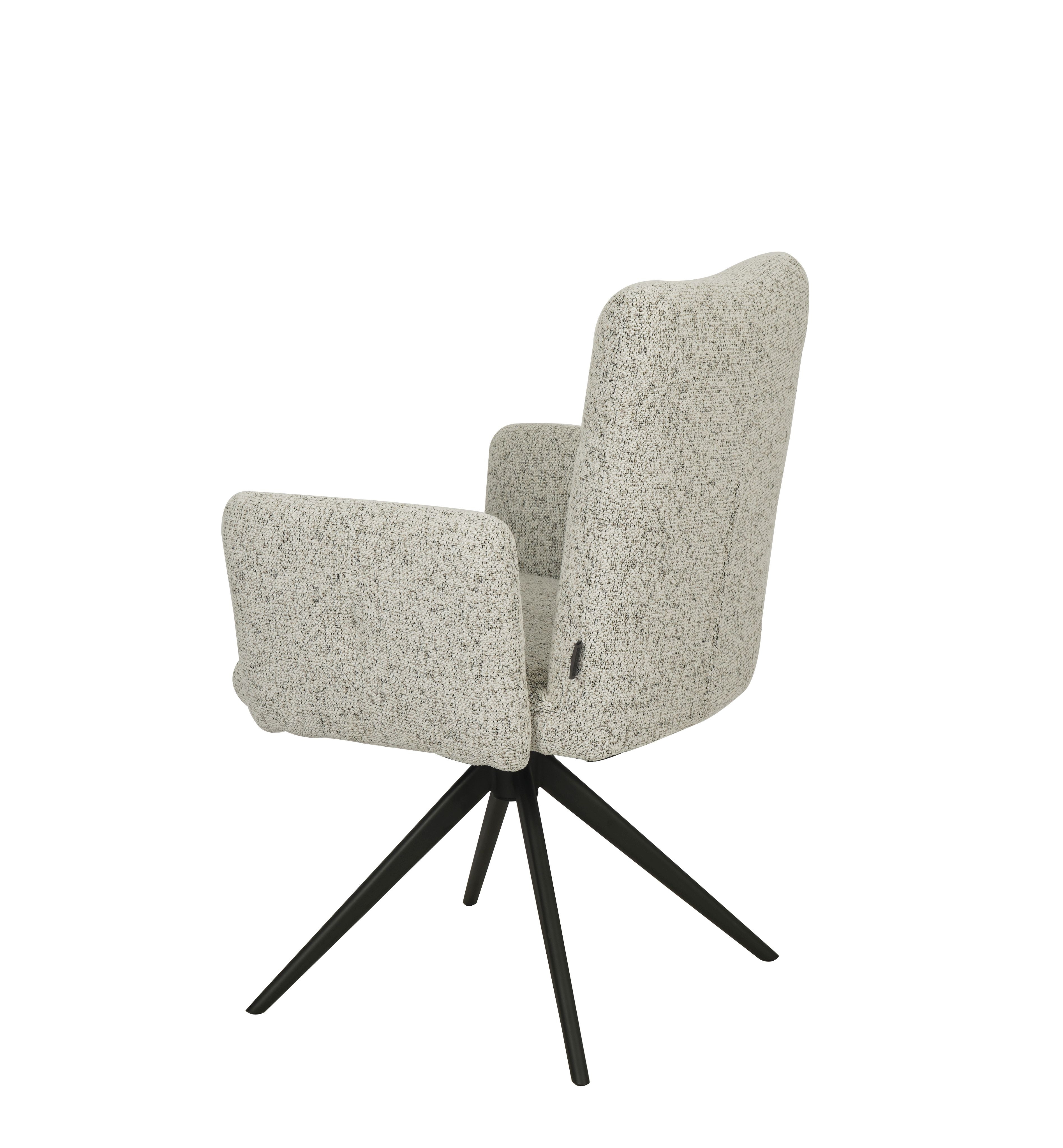 Armlehnstuhl, Stoff schwarz-weiß - Mylene