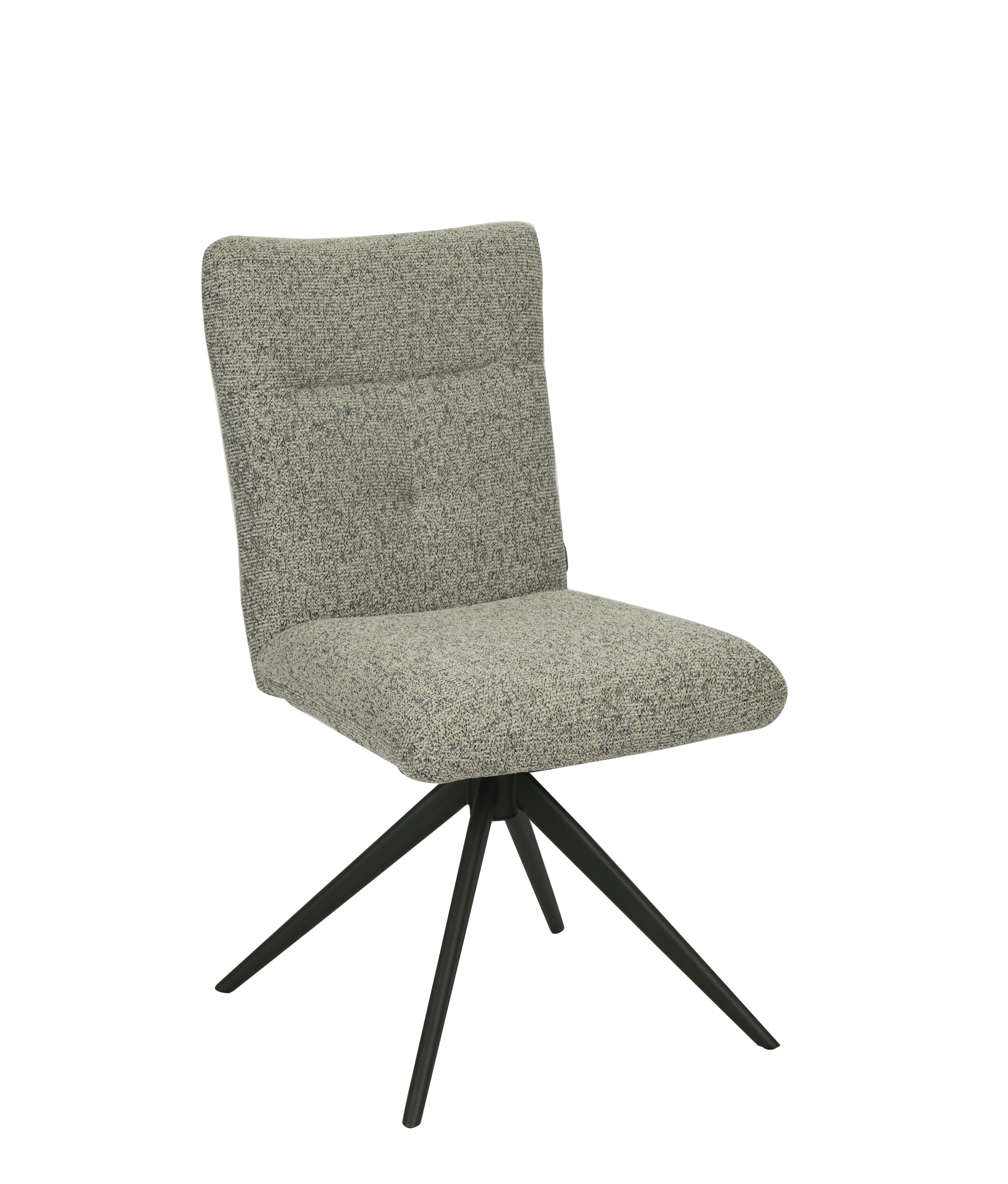 Vierfußstuhl, Stoff Schlamm, drehbar - Mylene