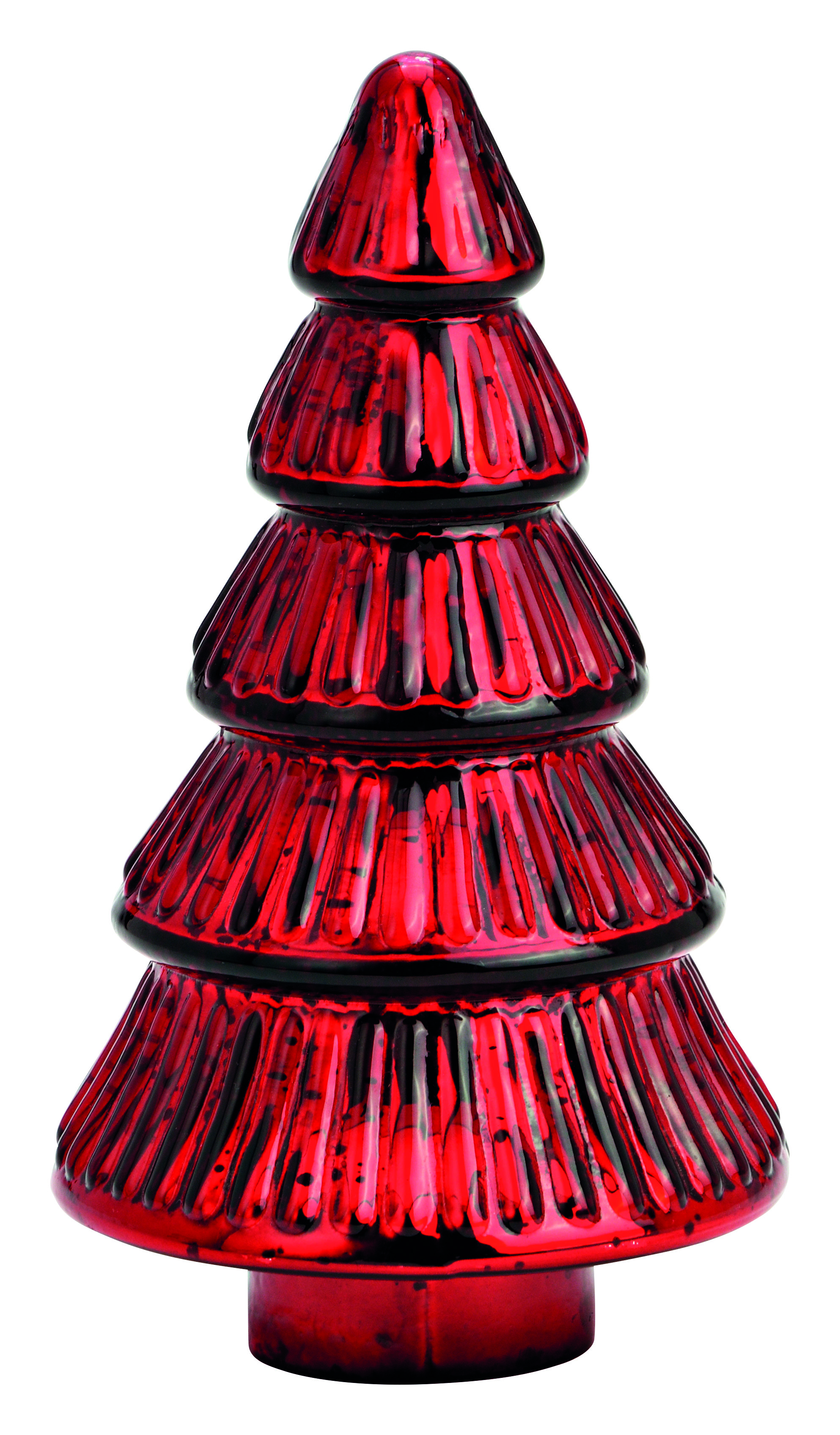Deko-Tannenbaum, Glas, rot - Höhe ca. 20cm, Ø ca. 11cm