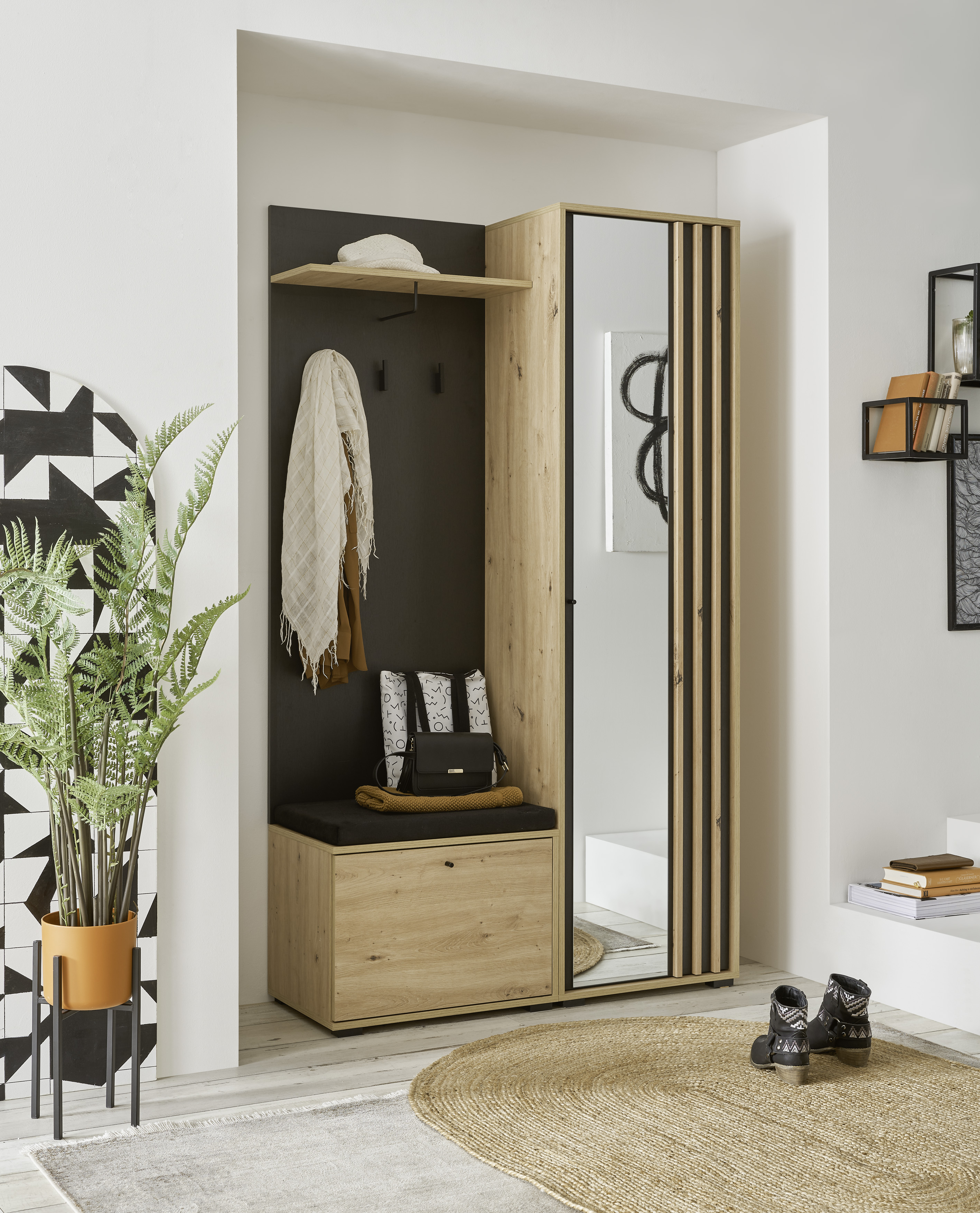 Kompakt-Garderobe, Artisan Eiche - MyStyle 6015