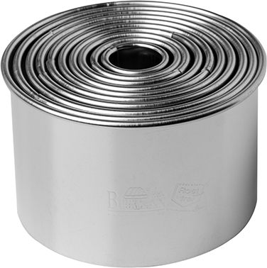 Ausstechformen-Set Kreis glatt - Ø 1,5 - 7 cm, Höhe 4,5 cm