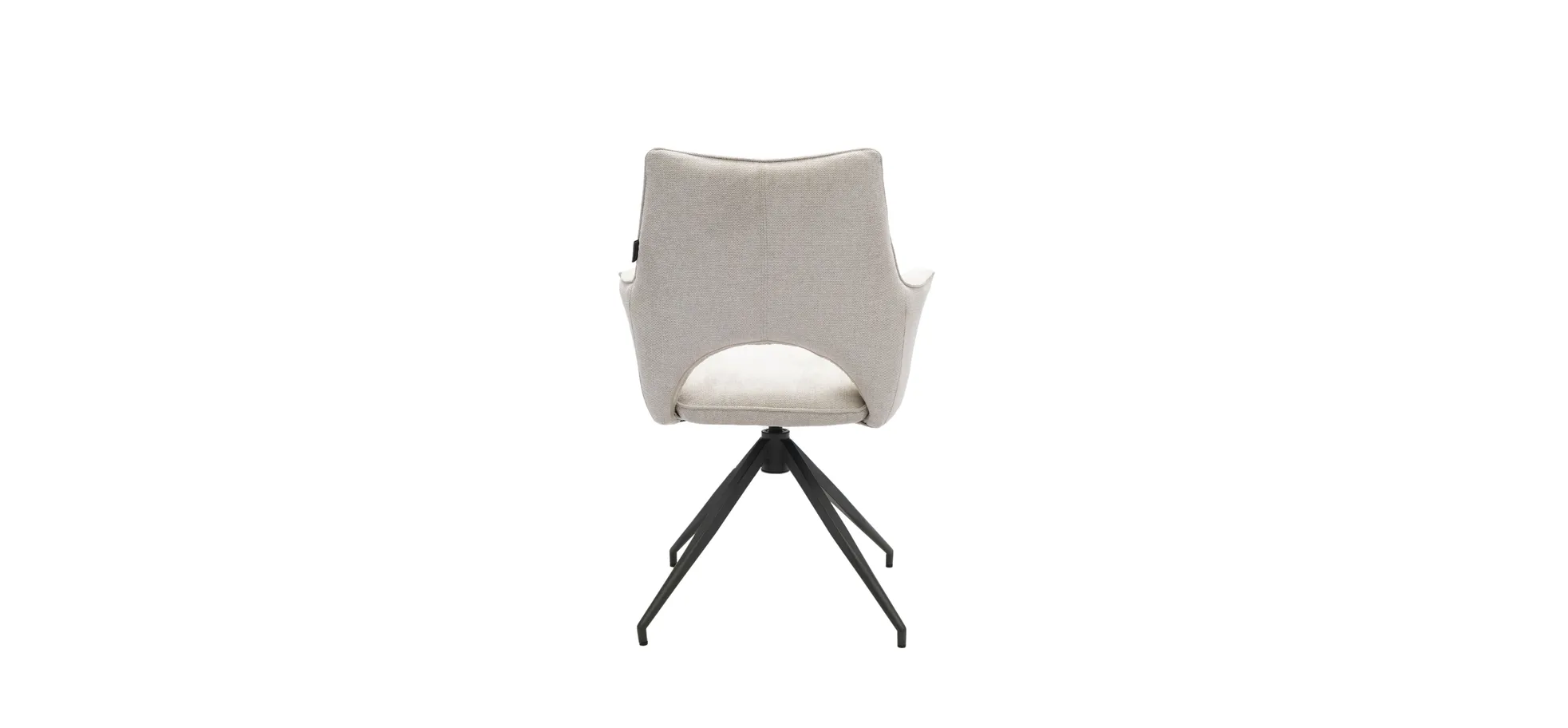 Vierfußstuhl mit Armlehnen, beige, drehbar - Maleen