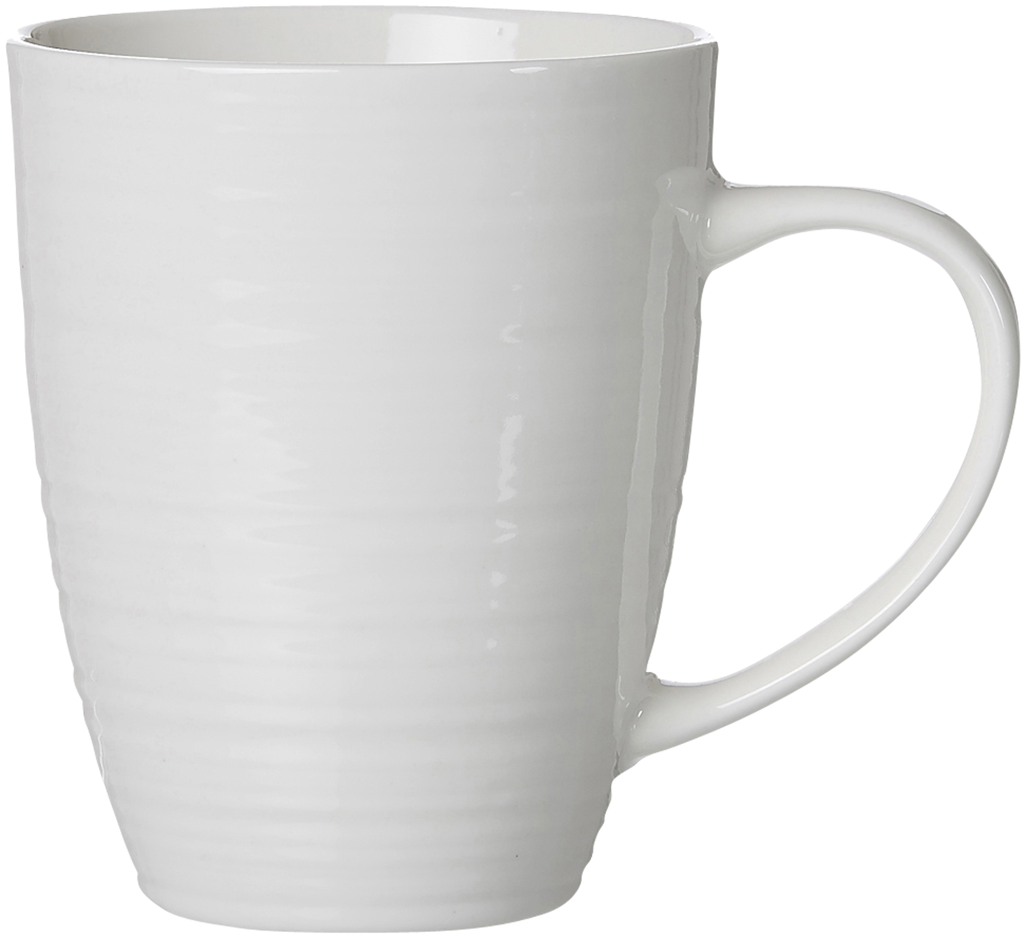 Henkelbecher Suomi Cremeweiss 310 ml - Porzellan, spülmaschinenfest, konisch, beige