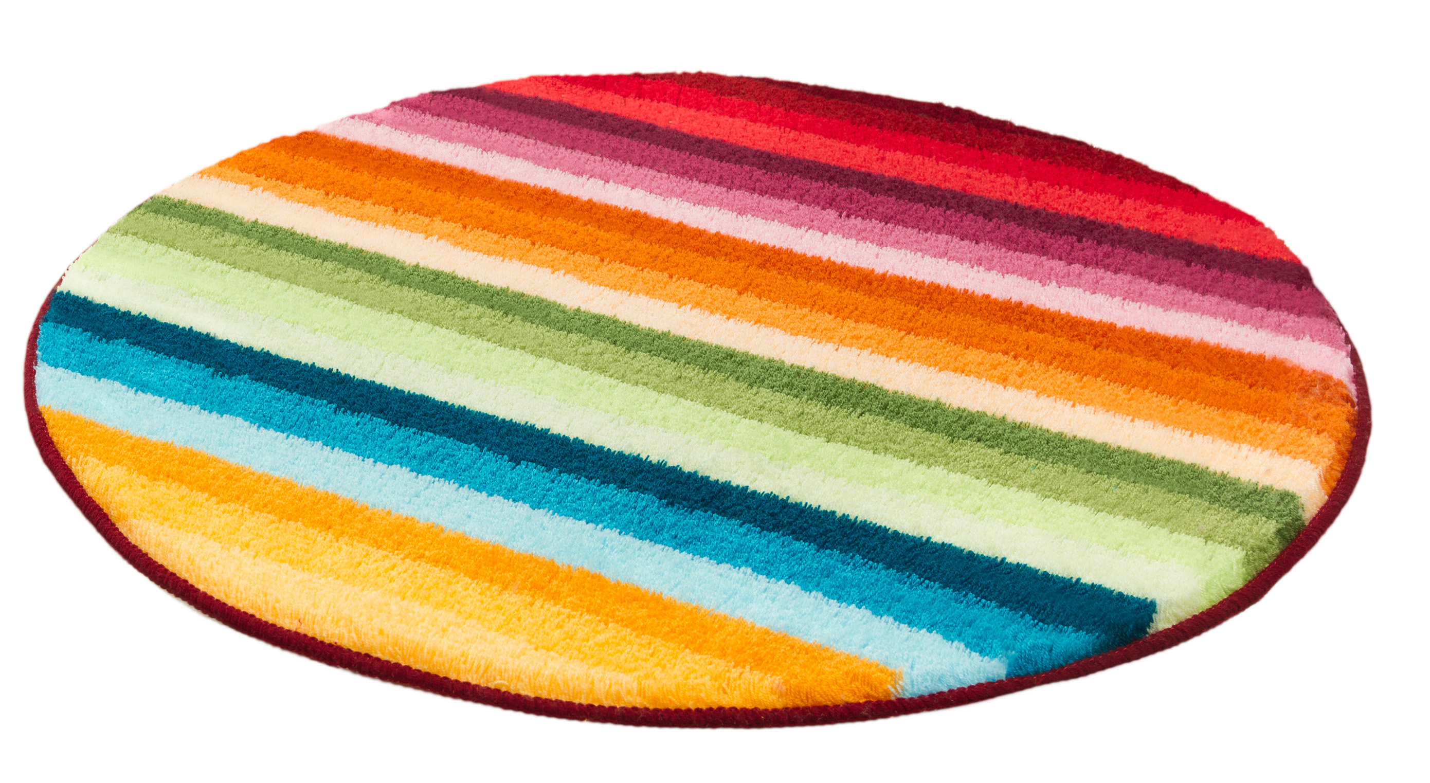 Badteppich Funky, Multicolor, ca. Ø 80 cm rund - Florhöhe ca. 15mm