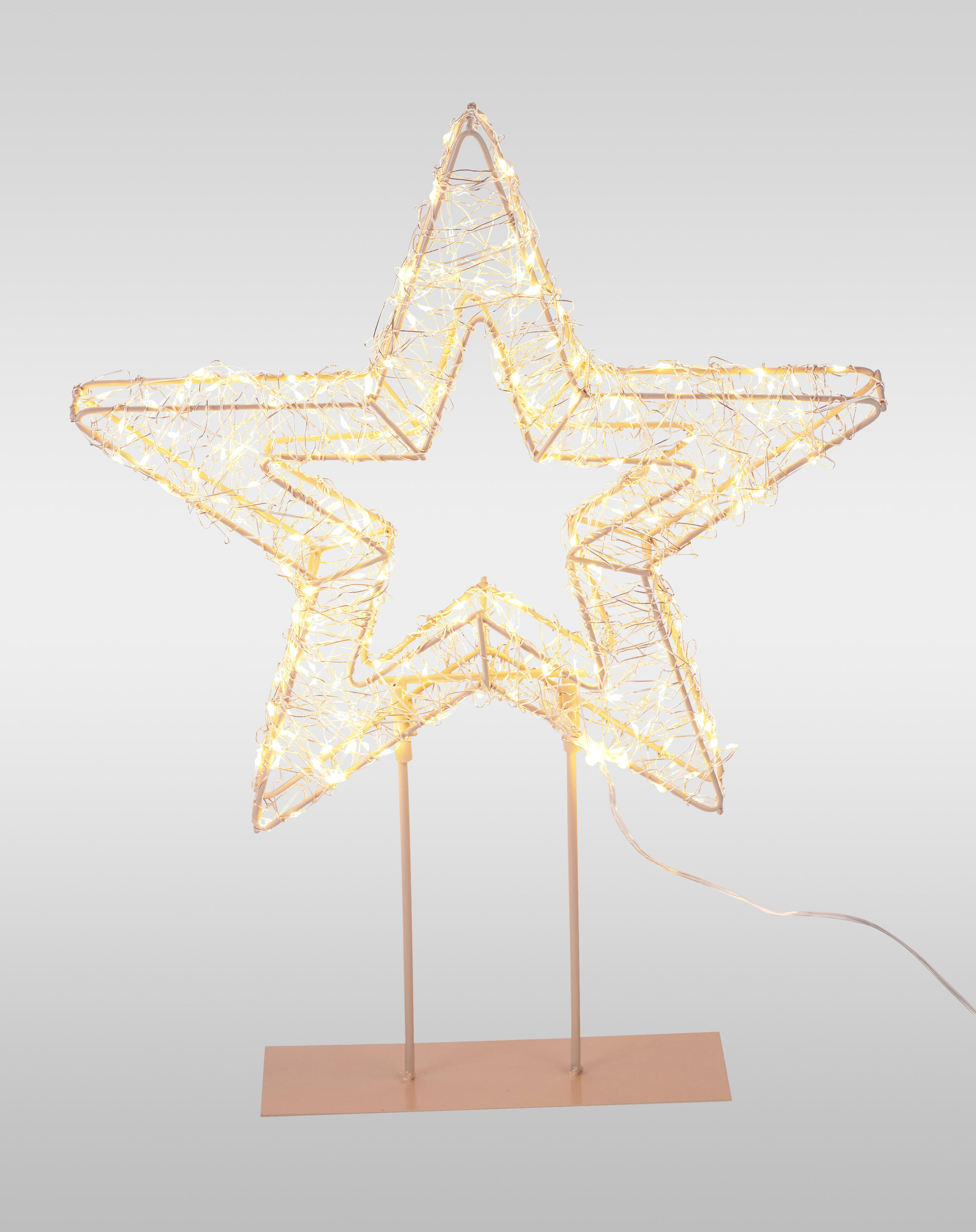 LED Stern auf Sockel, ca. 37cm - Timer