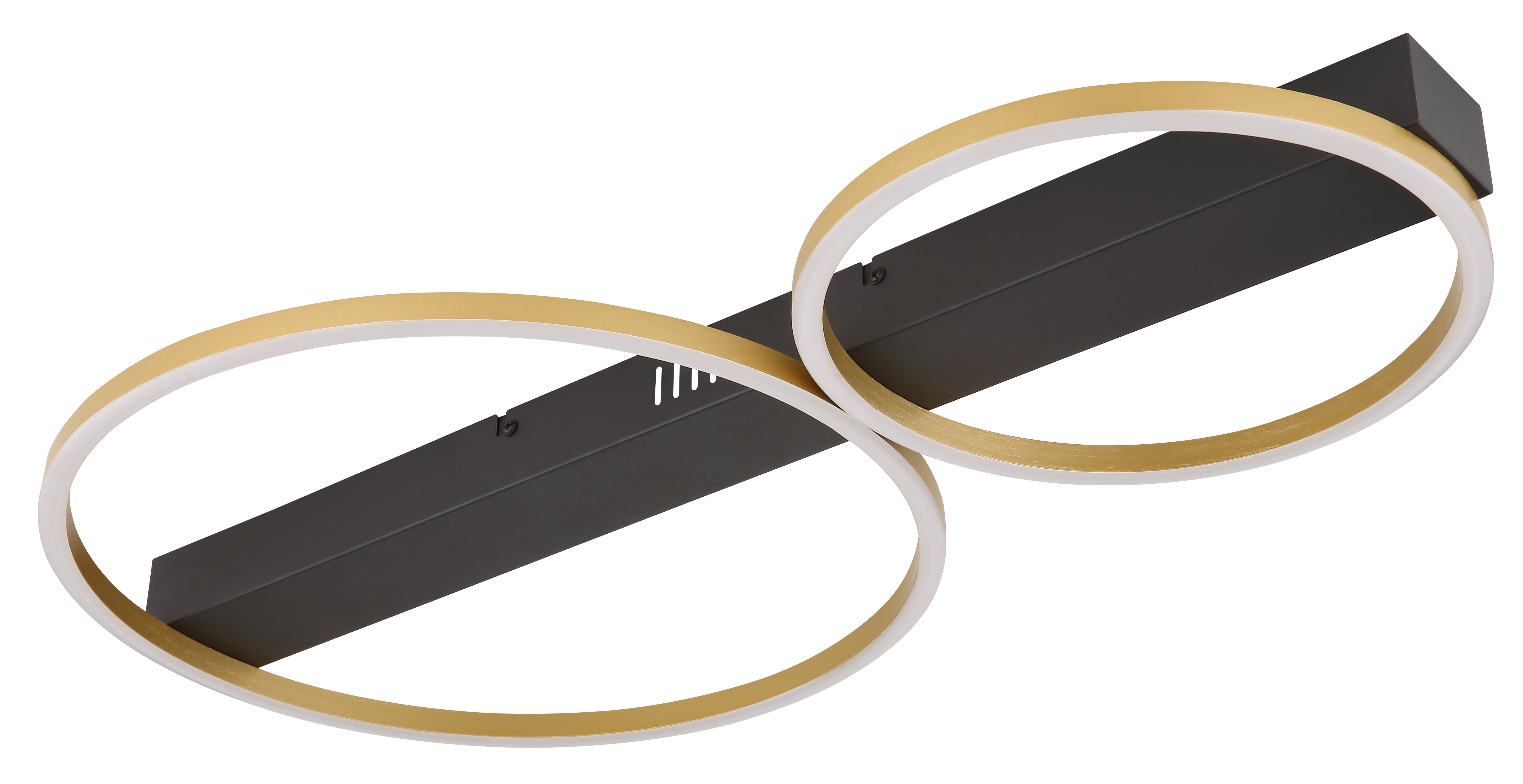 Deckenleuchte LUFFY - LED, Schwarz Matt/Messing Matt, 66x39,4x5,3cm