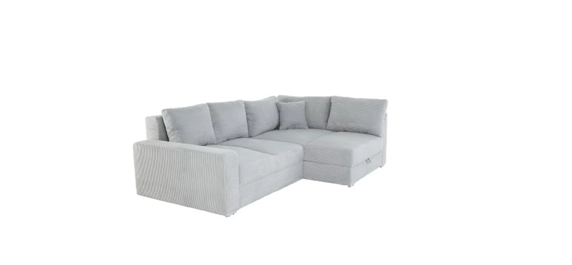 Ecksofa JANIS - 2,5-Sitzer, Ecke rechts inkl. Schlaffunktion , Stoff, Hellgrau Ecksofa JANIS - 2,5-Sitzer, Ecke rechts inkl. Schlaffunktion , Stoff, Hellgrau