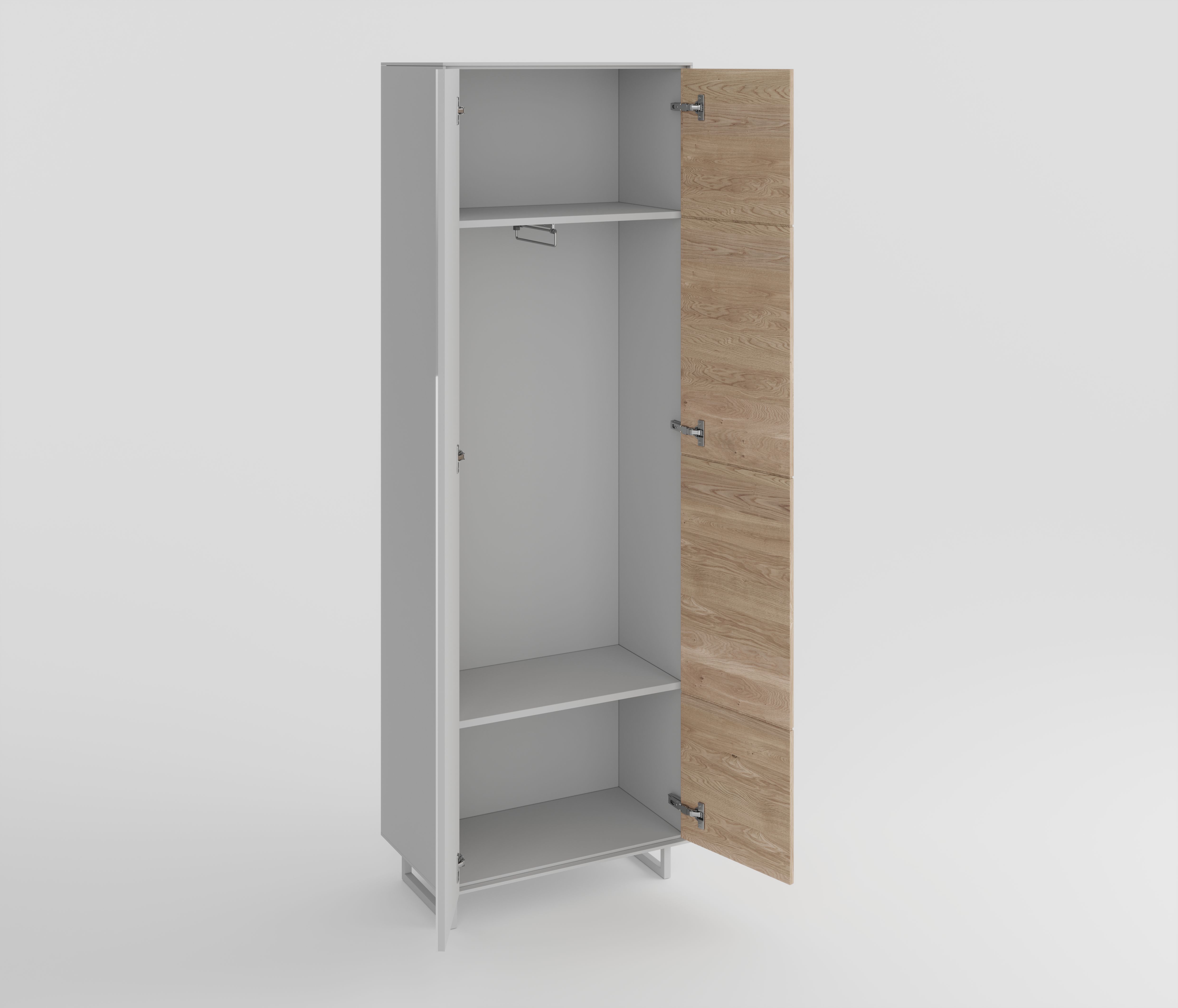 Garderobenschrank, Eiche bianco  - Elenora