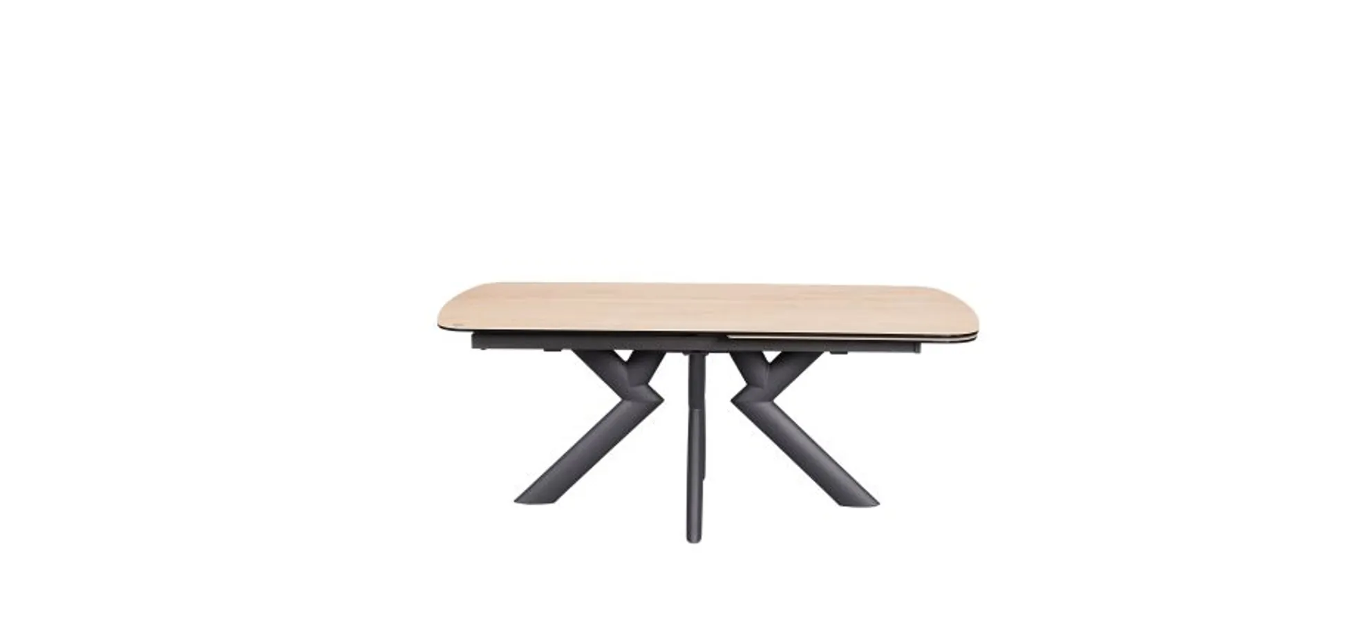 Esstisch MAXIE - ausziehbar, LB ca. 190x98 cm, Glaskeramik, Holzfarben