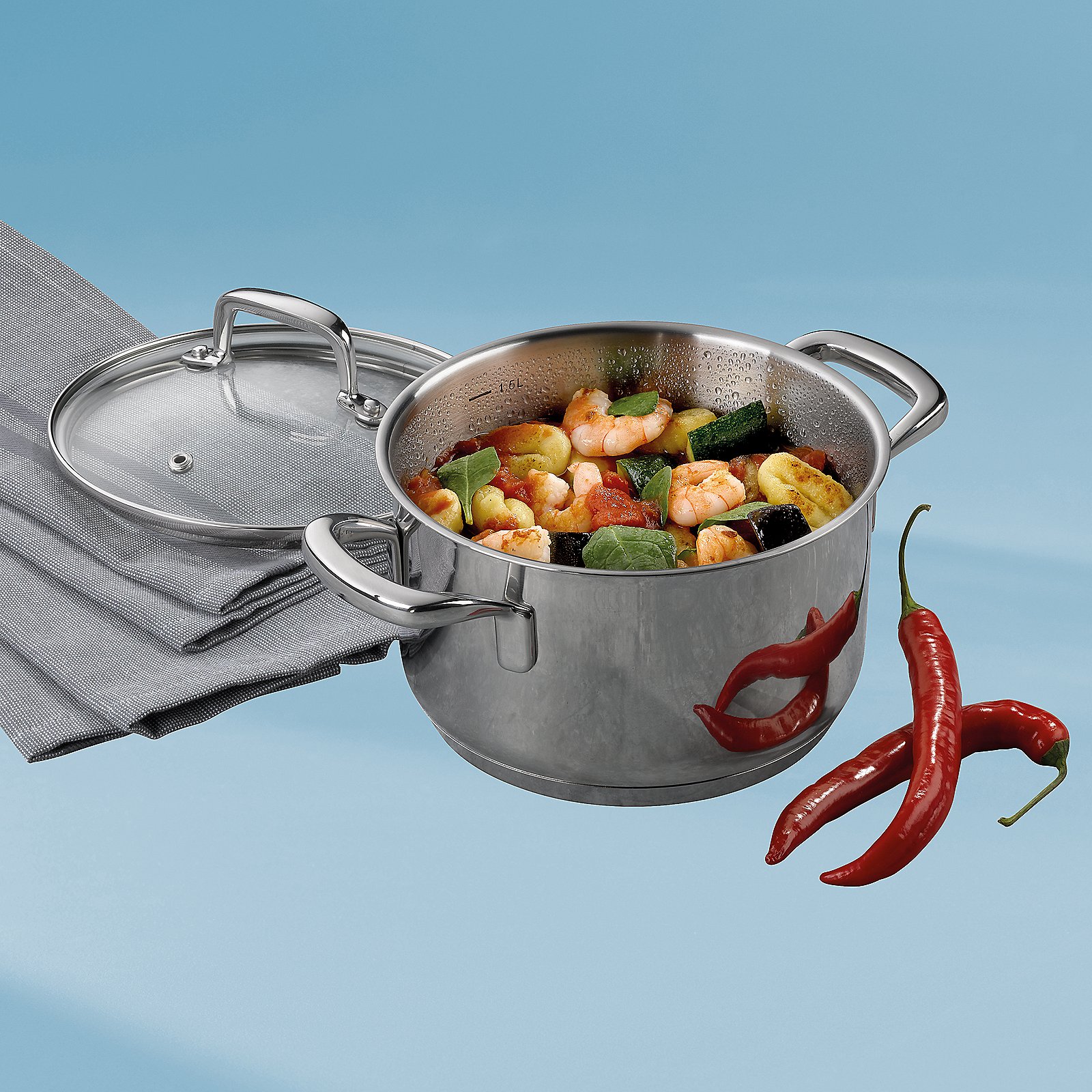 Fleischtopf Flavoria - mit glasdeckel, 1,6l