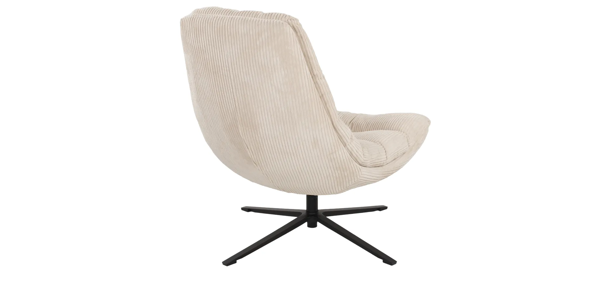 Relaxsessel mit Hocker, Cord beige - Duane