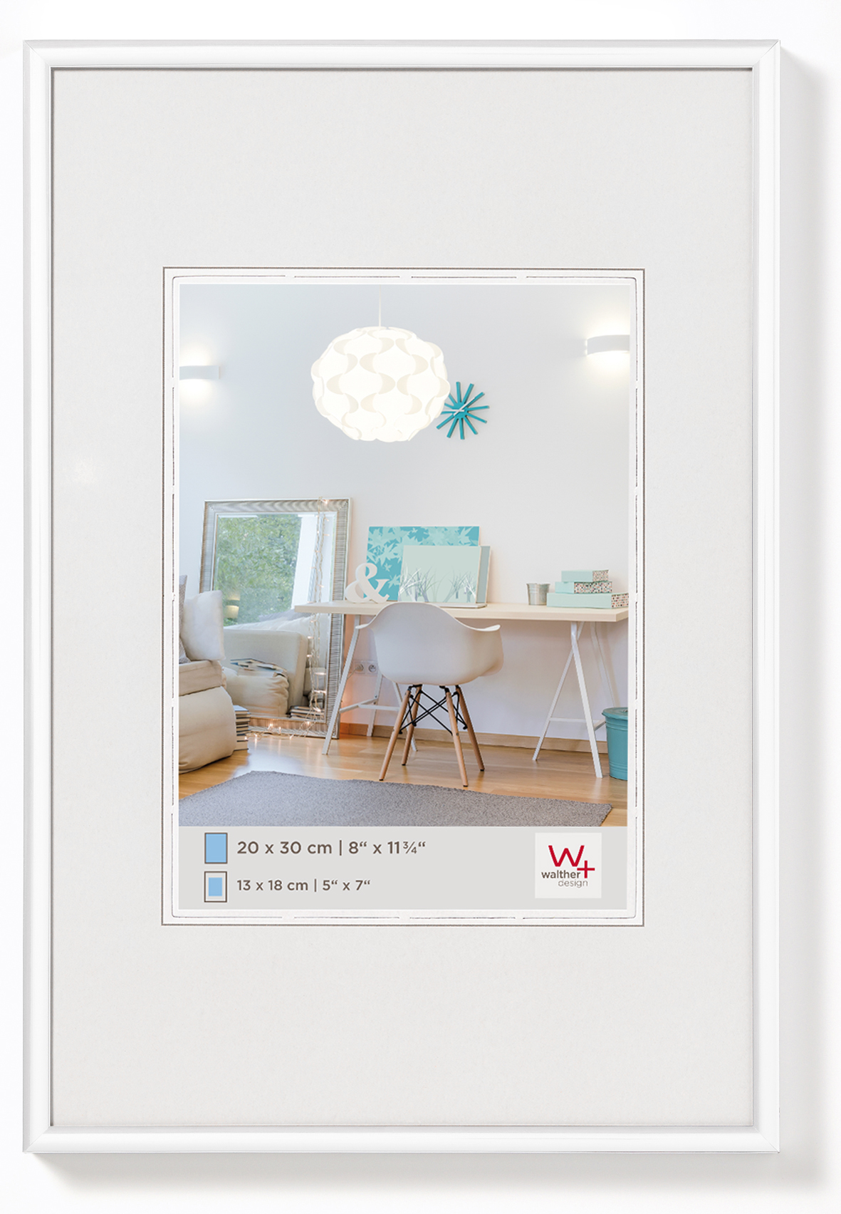 Bilderrahmen, New Lifestyle, Kunststoffprofil - 40X60 WEISS