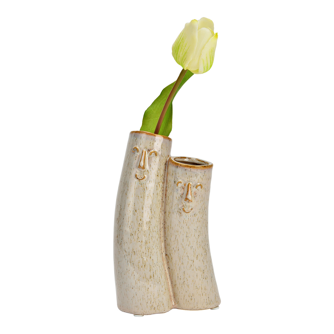 Vase Paare Keramik, Beige ca. - 11x18x7cm