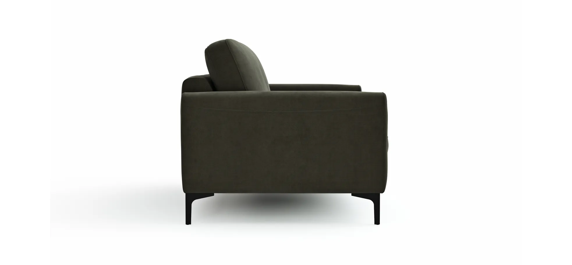 Sofa Oviedo - 2-Sitzer, Stoff, Braungrün