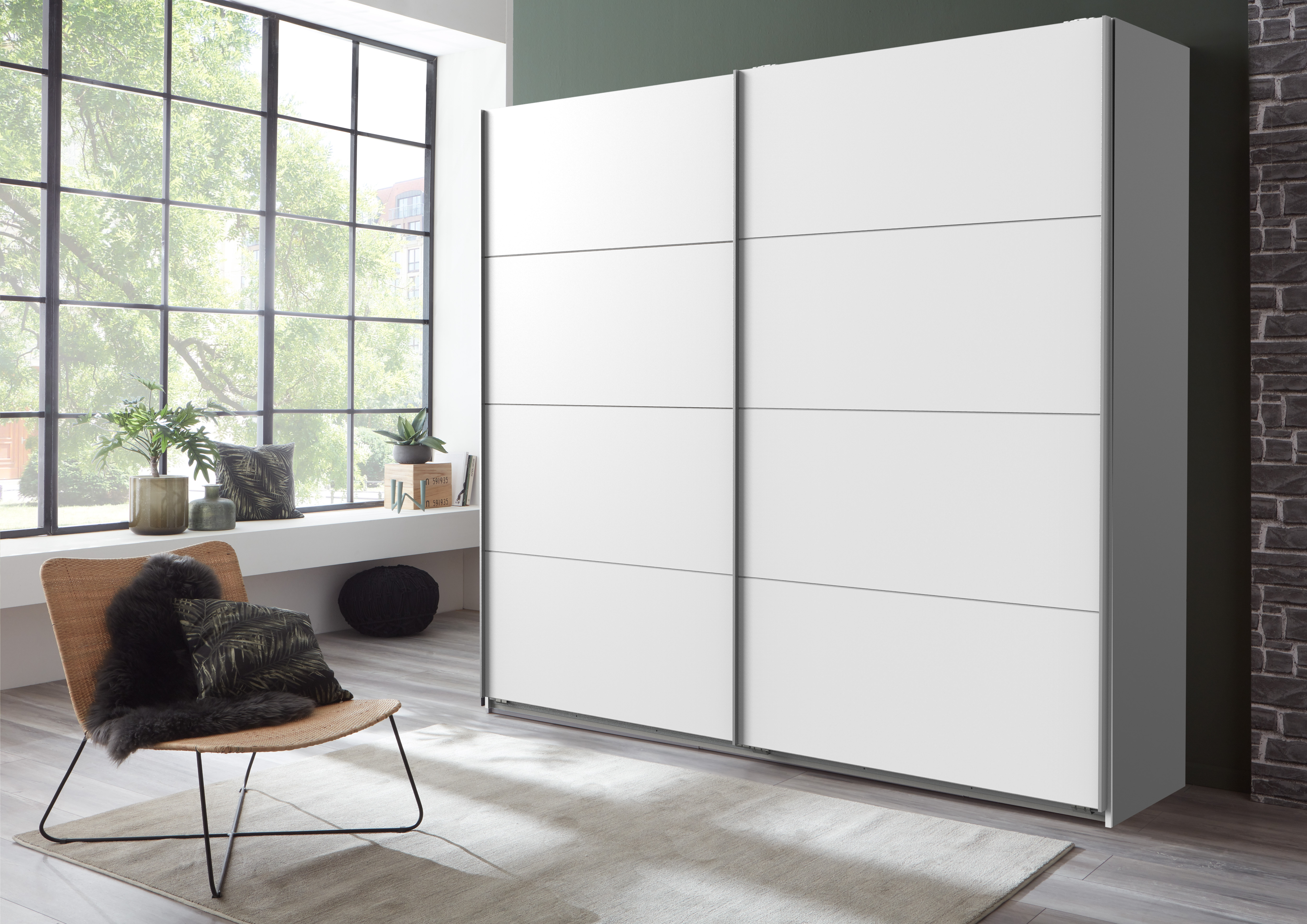 Schwebetürenschrank, weiß - MyStyle 3072